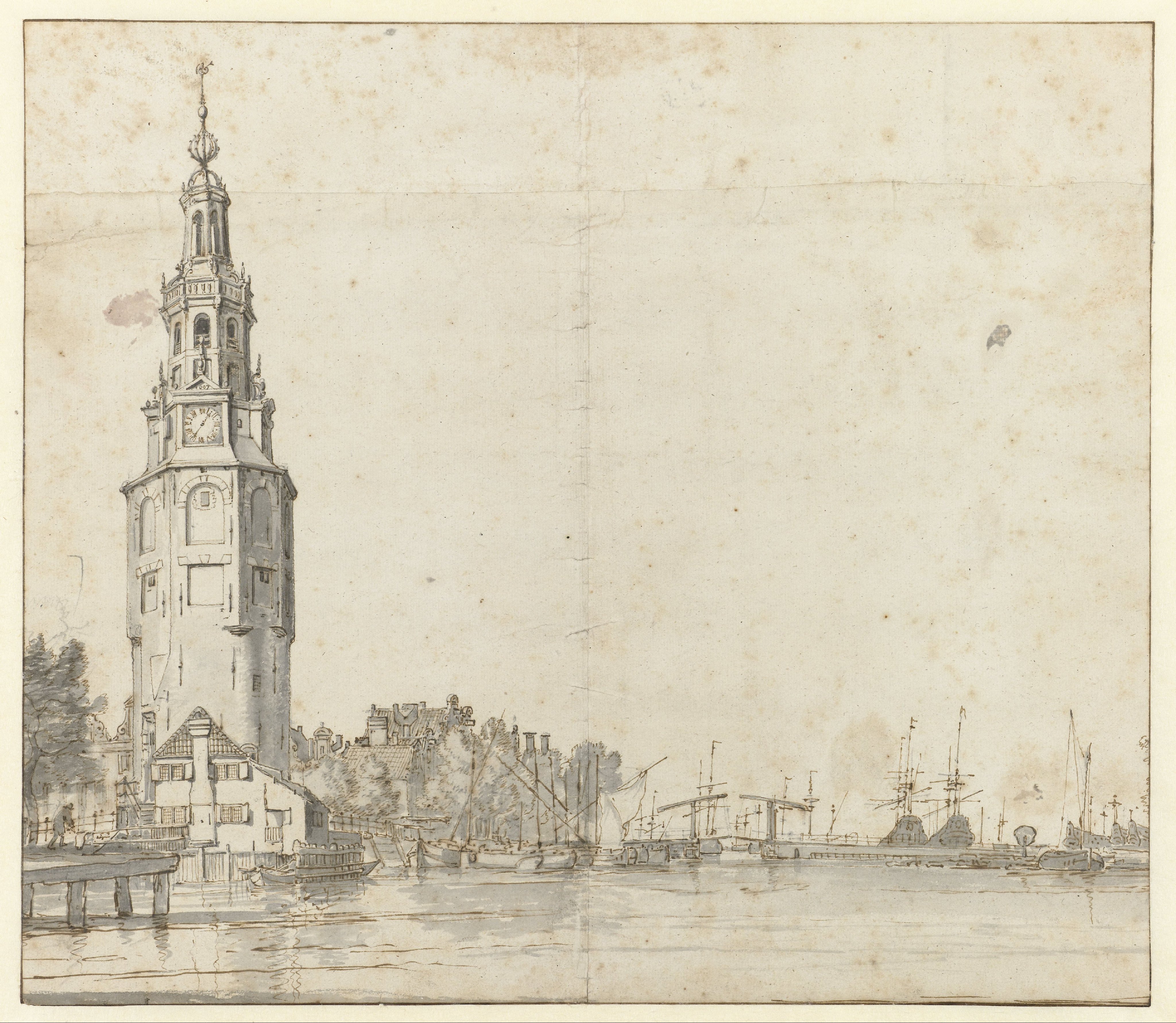 Montelbaanstoren en de Oudeschans te Amsterdam