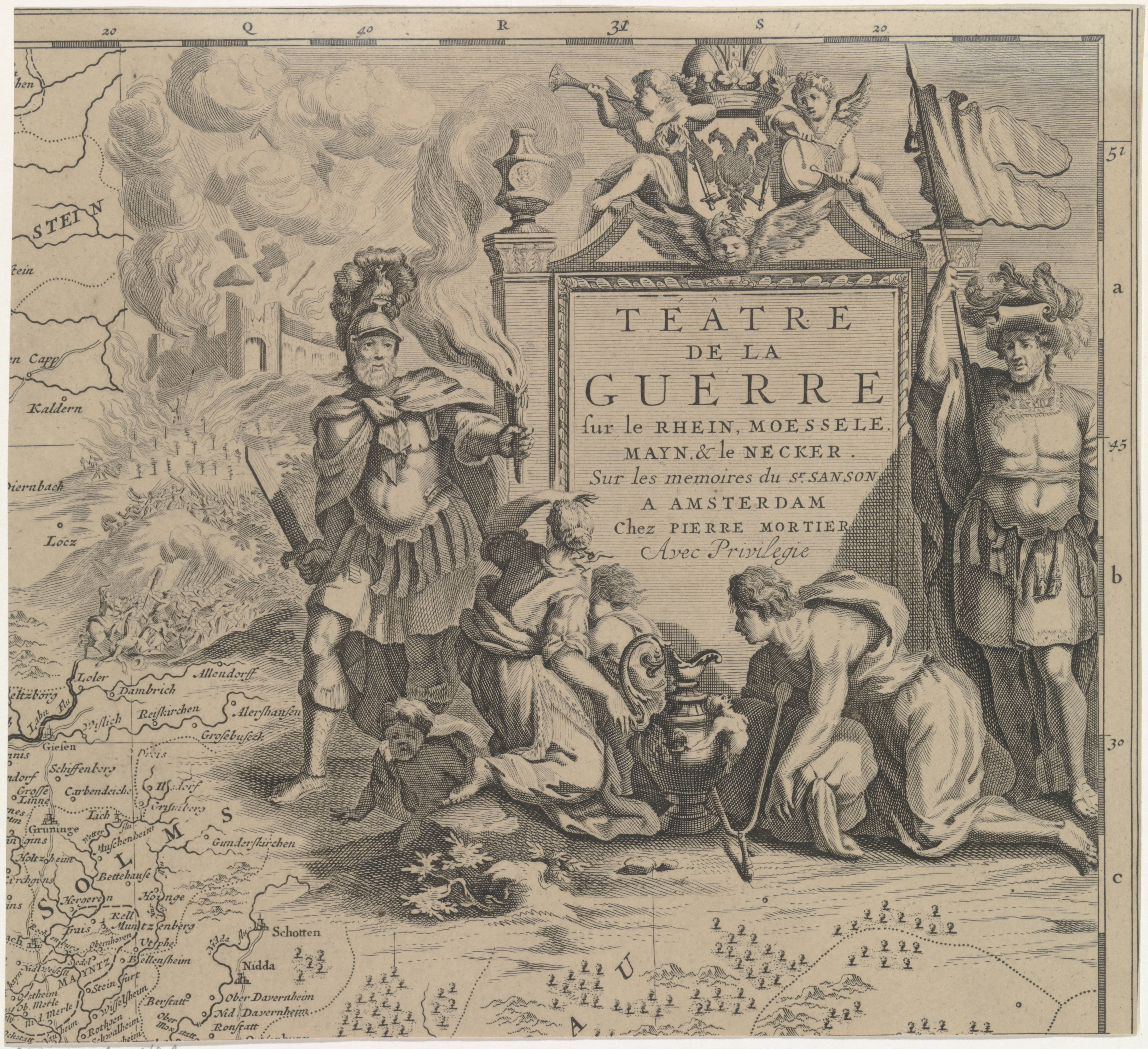 Kaart van de regio Solms tussen Marburg en Frankfurt am Main in Duitsland (blad rechtsboven)