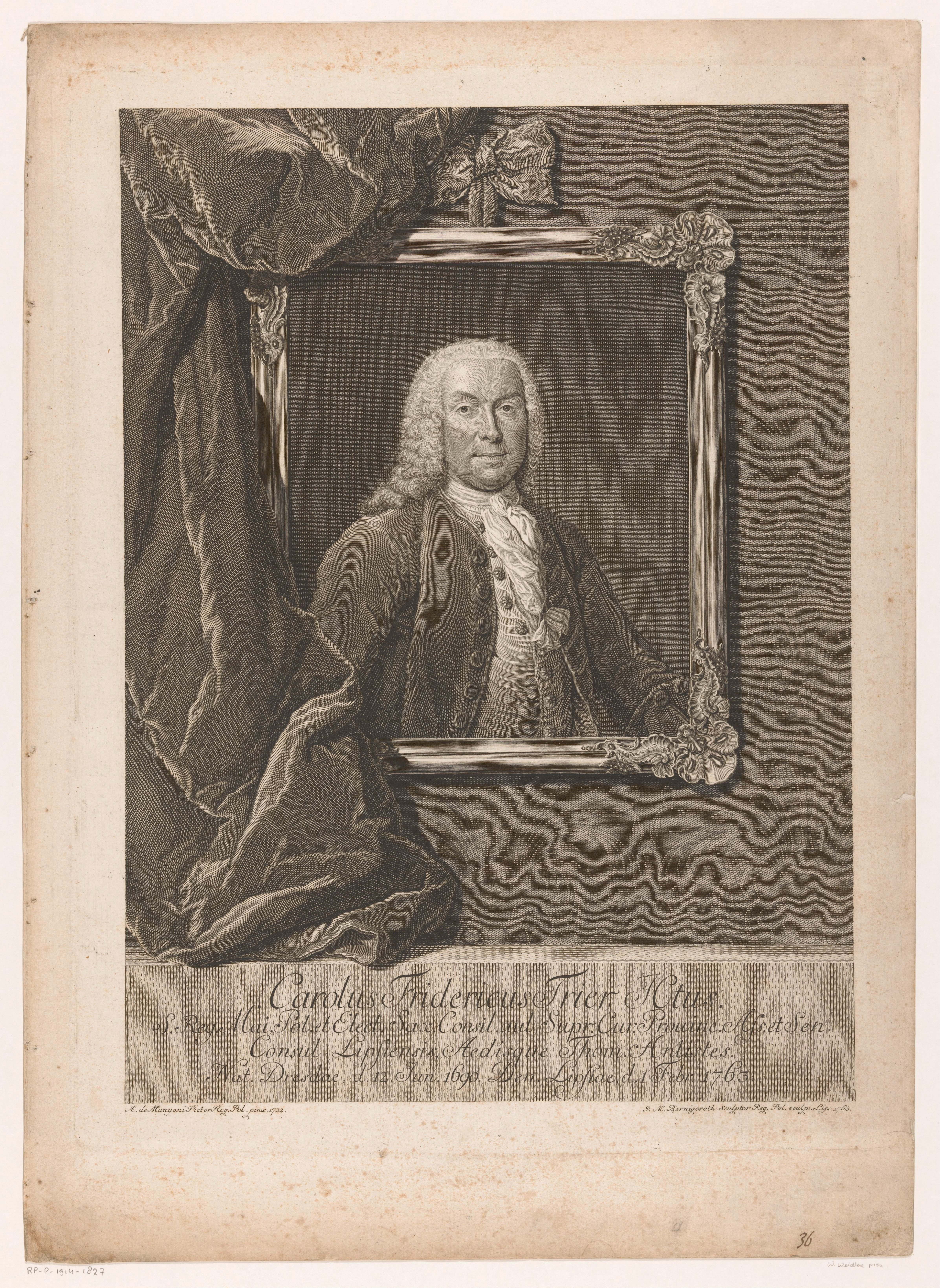Portret van Carl Friedrich Trier