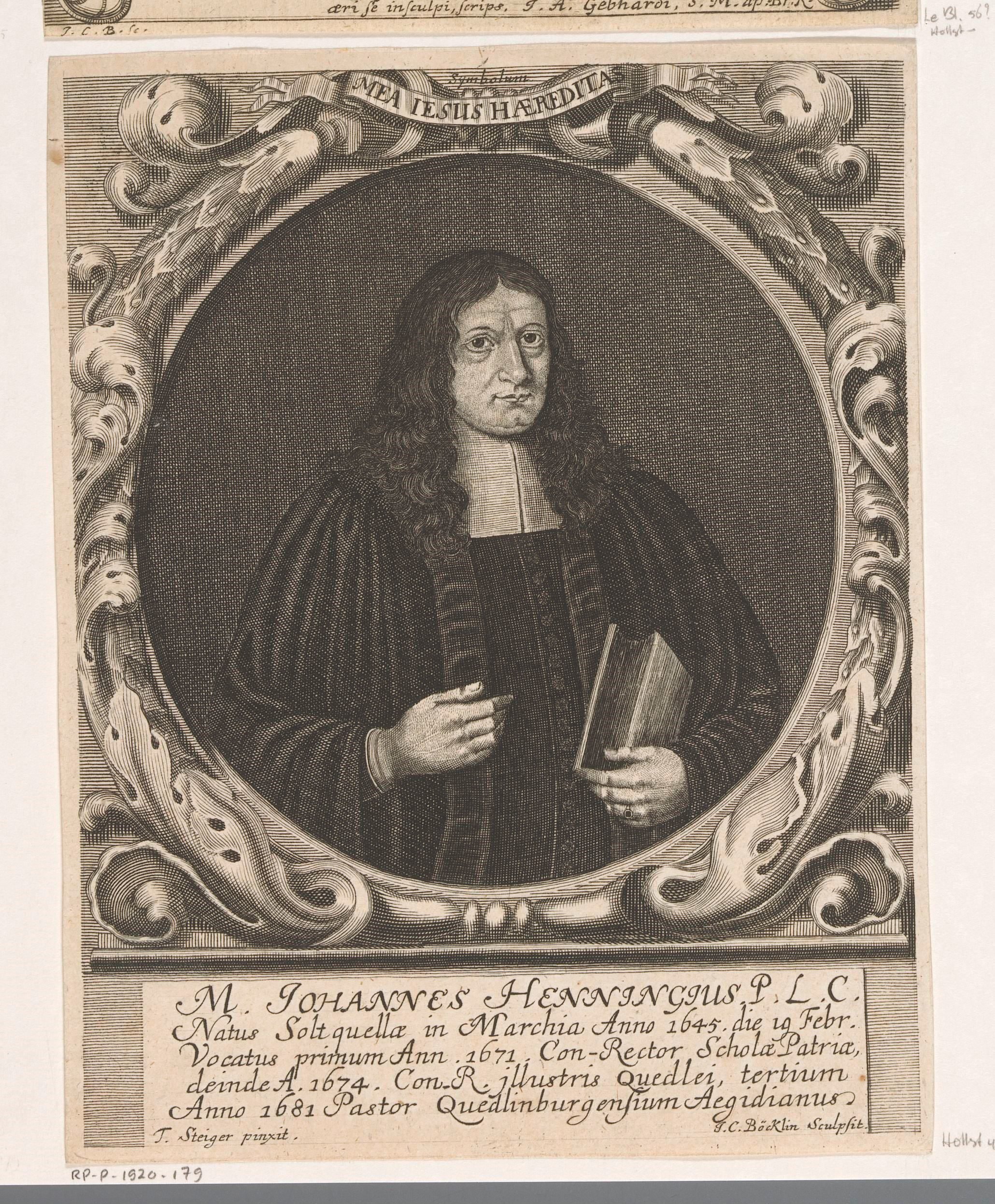 Portret van Johannes Henning