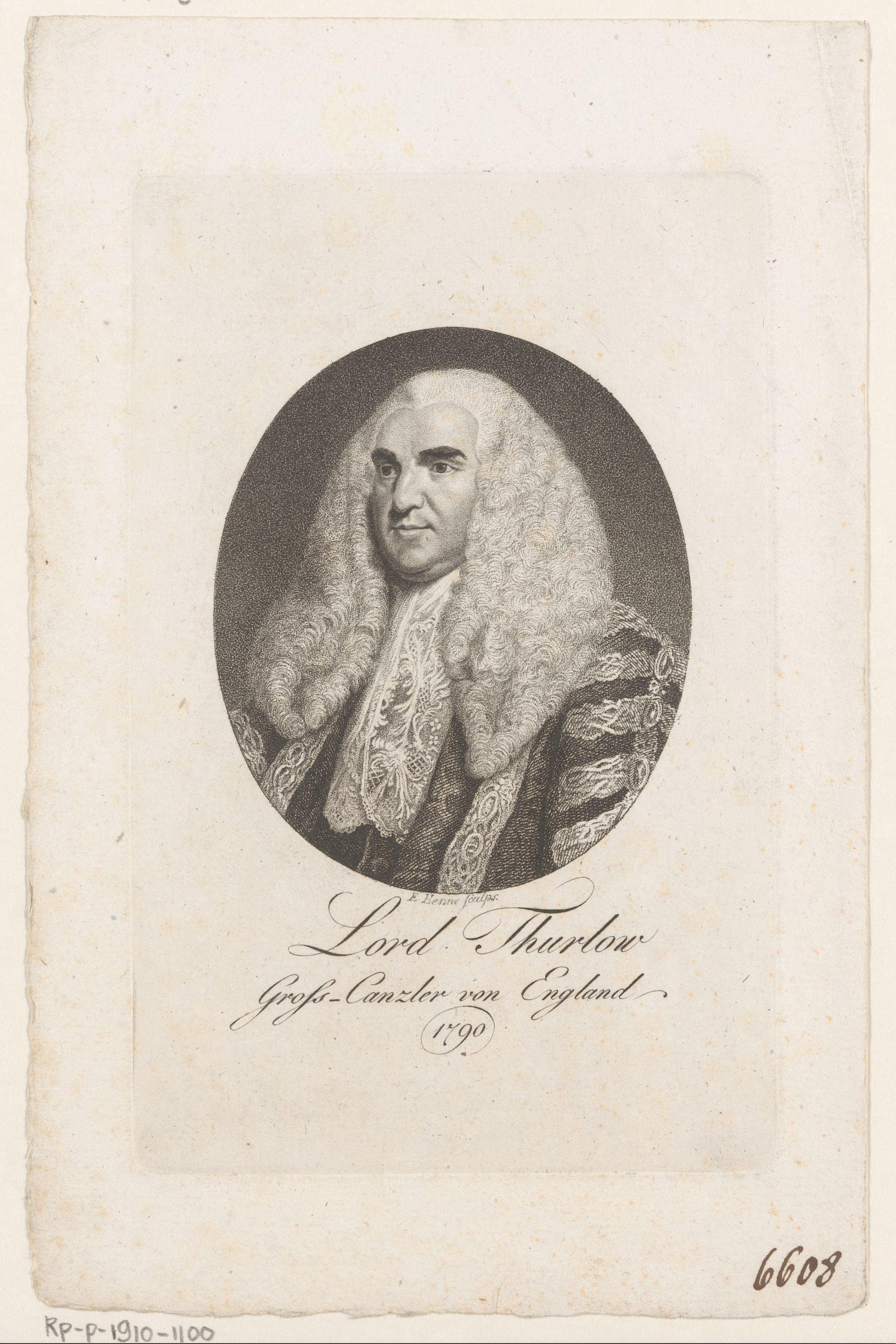 Portret van Lord Edward Thurlow