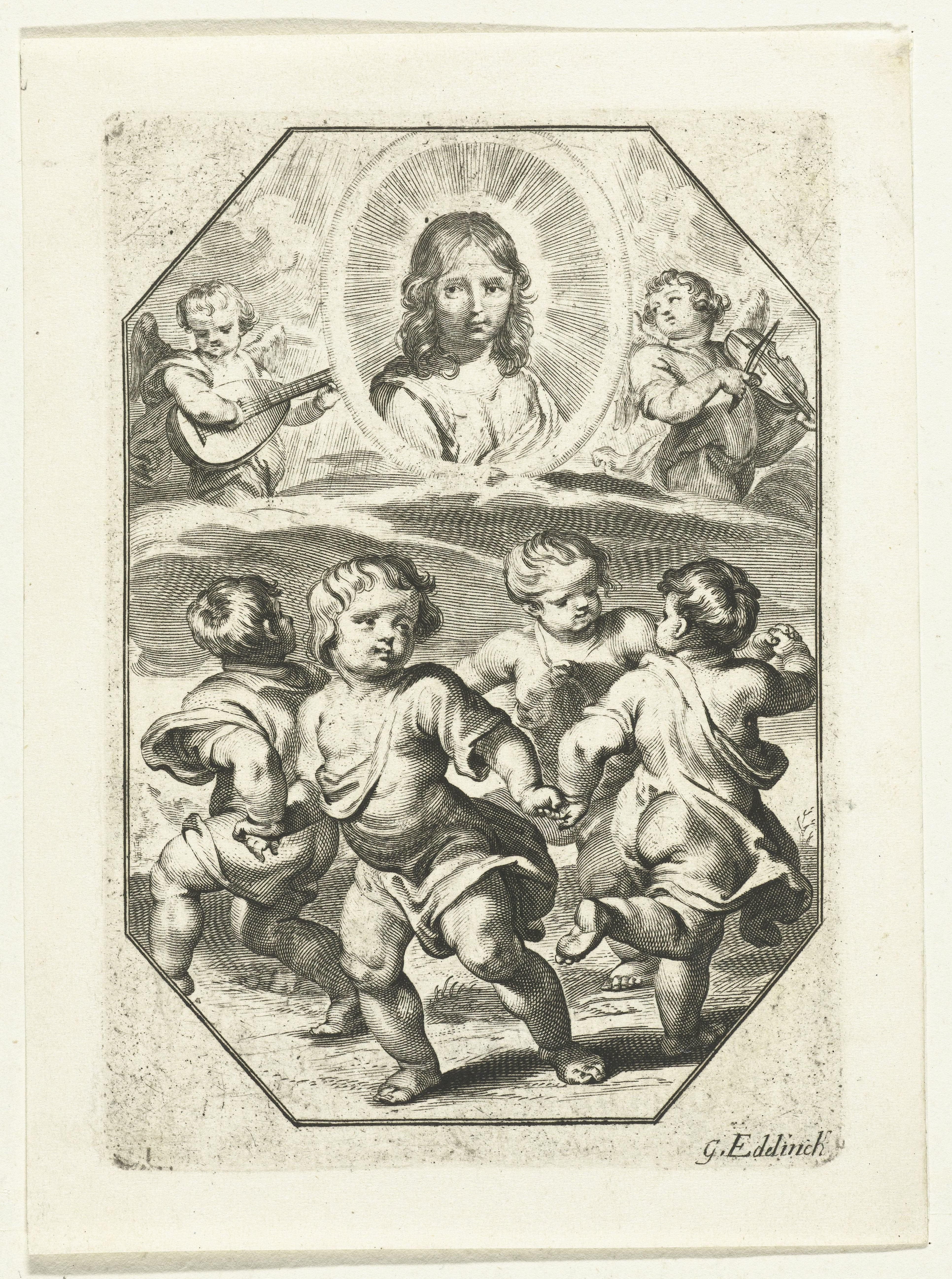 Christus en dansende kinderen
