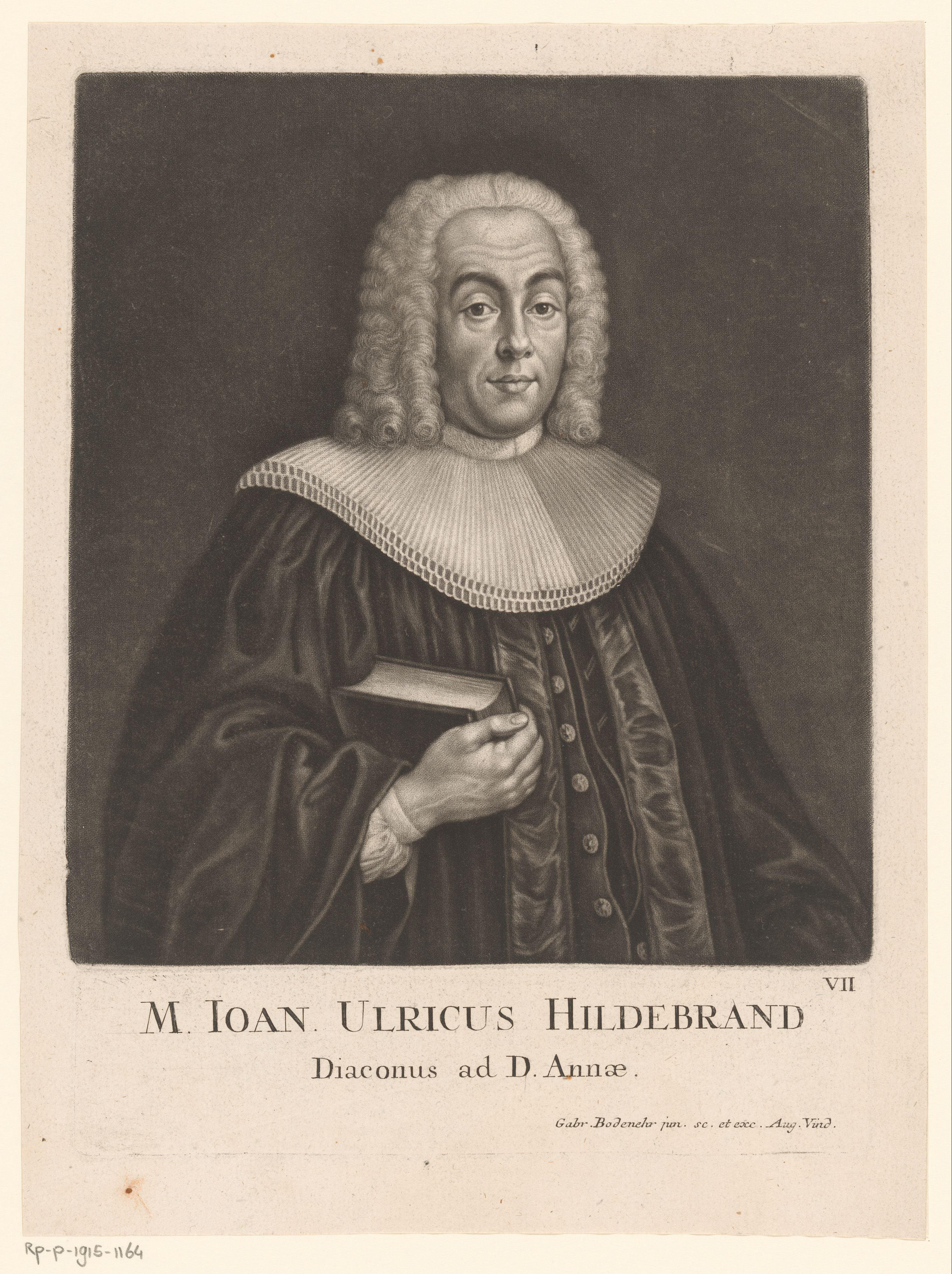 Portret van Johann Ulrich Hildebrand
