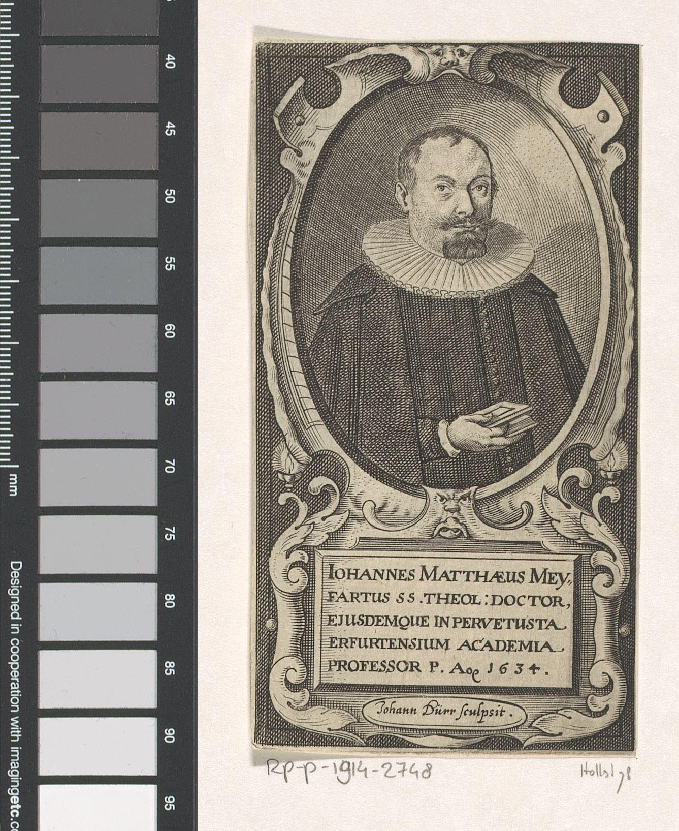 Portret van Johann Matthäus Meyfart