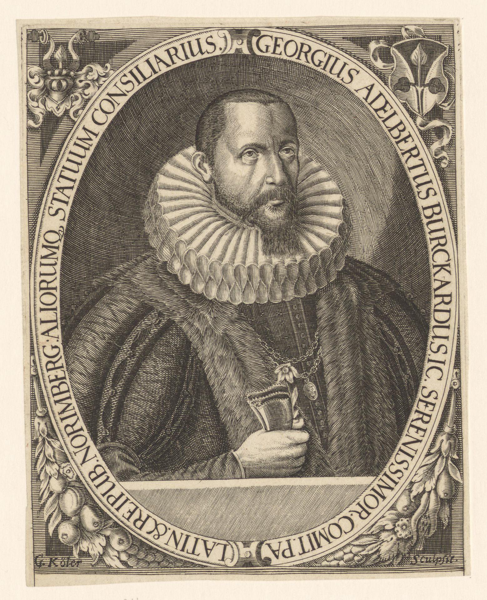Portret van Georg Adalbert Burckard