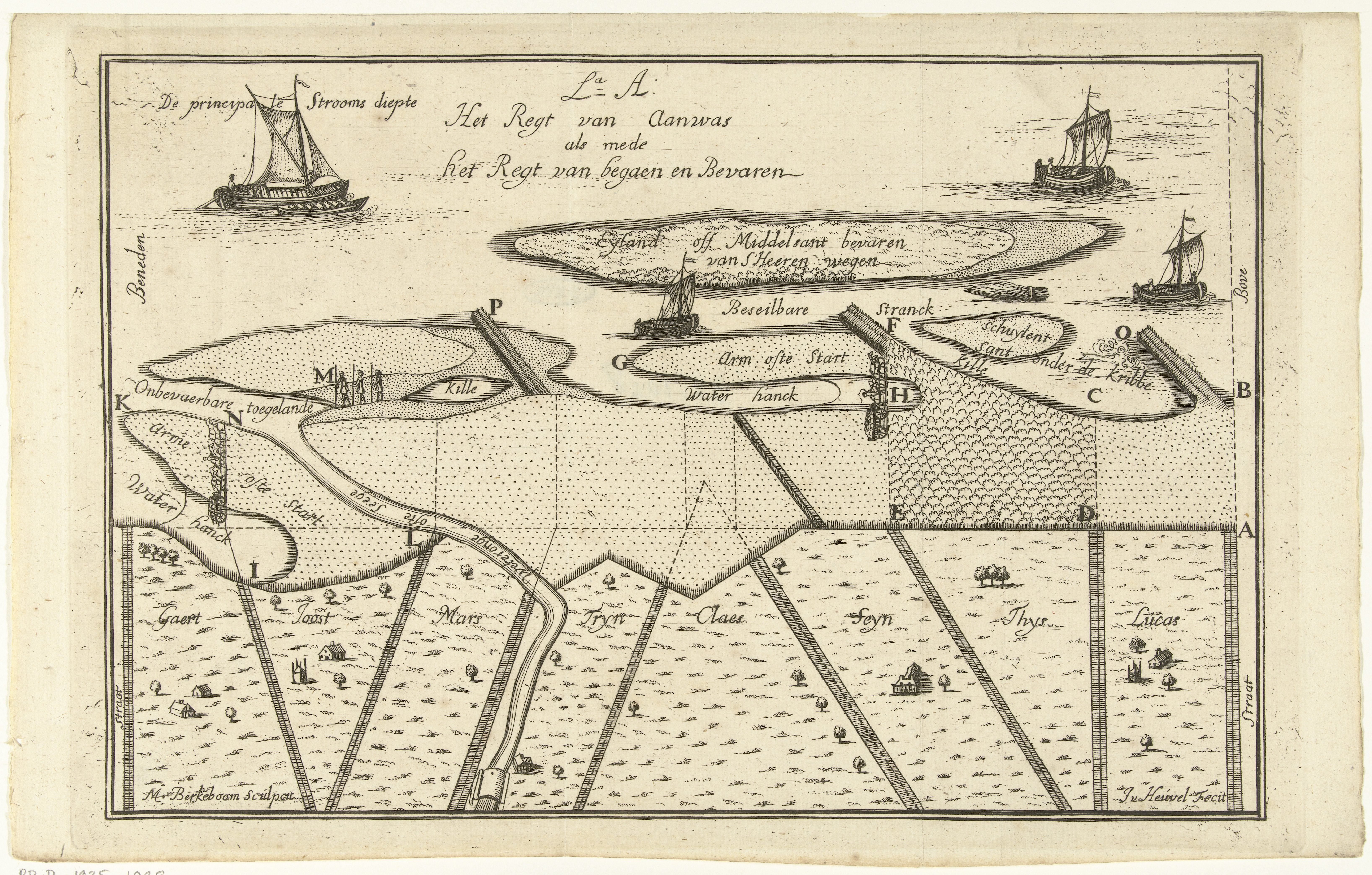 Plattegrond van eilanden voor de kust