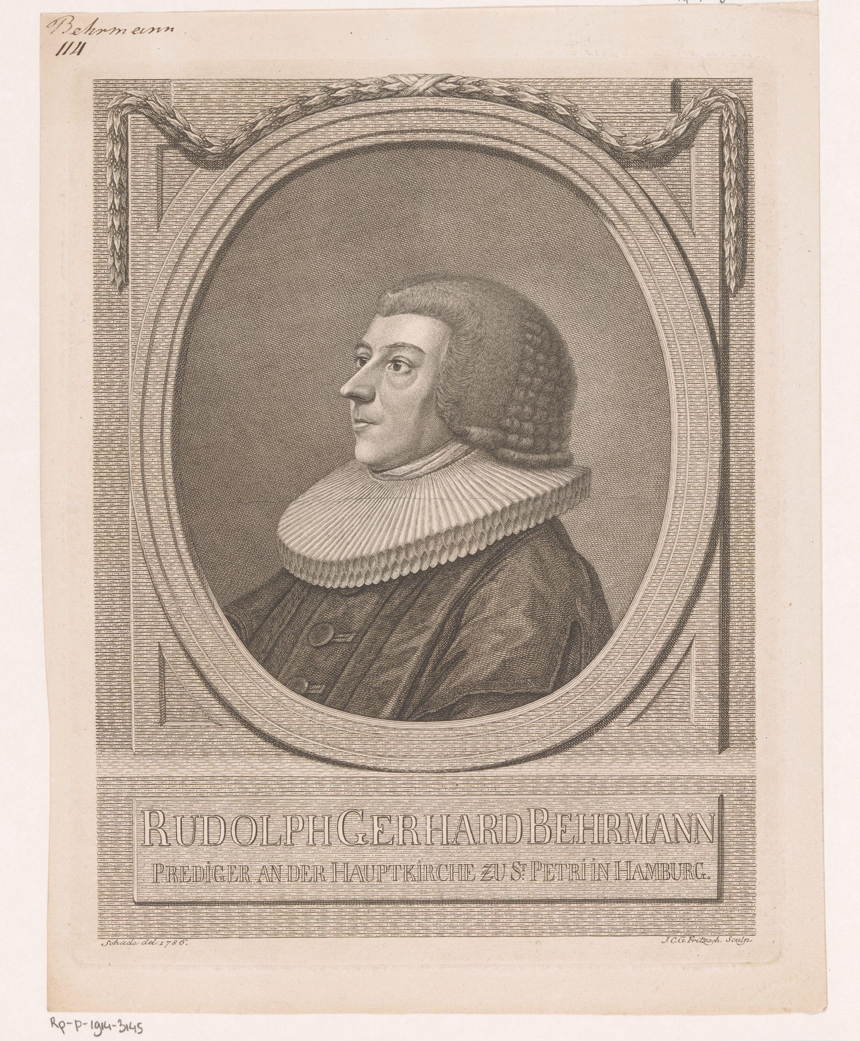 Portret van Rudolph Gerhart Behrmann