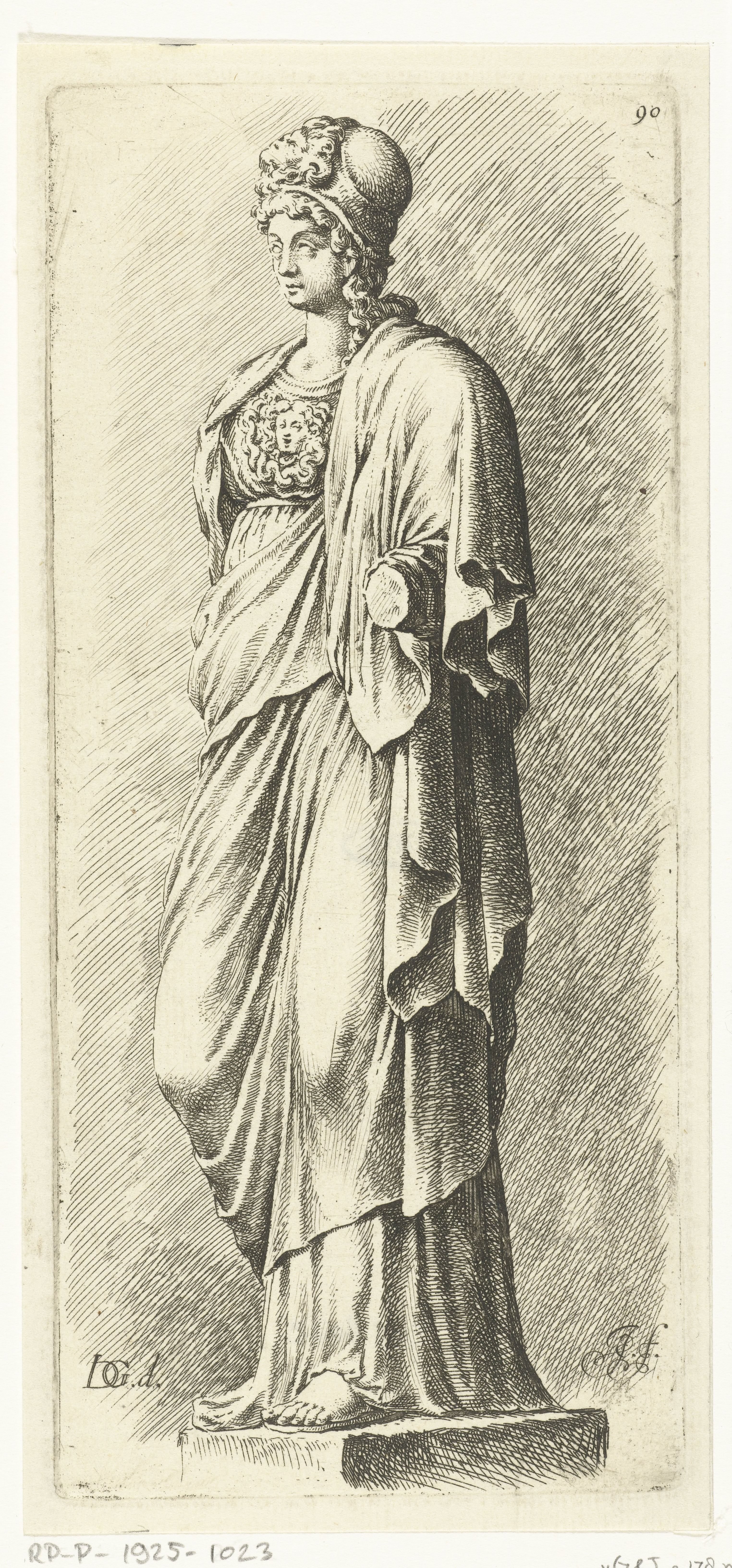 Beeld van Minerva zonder onderarm