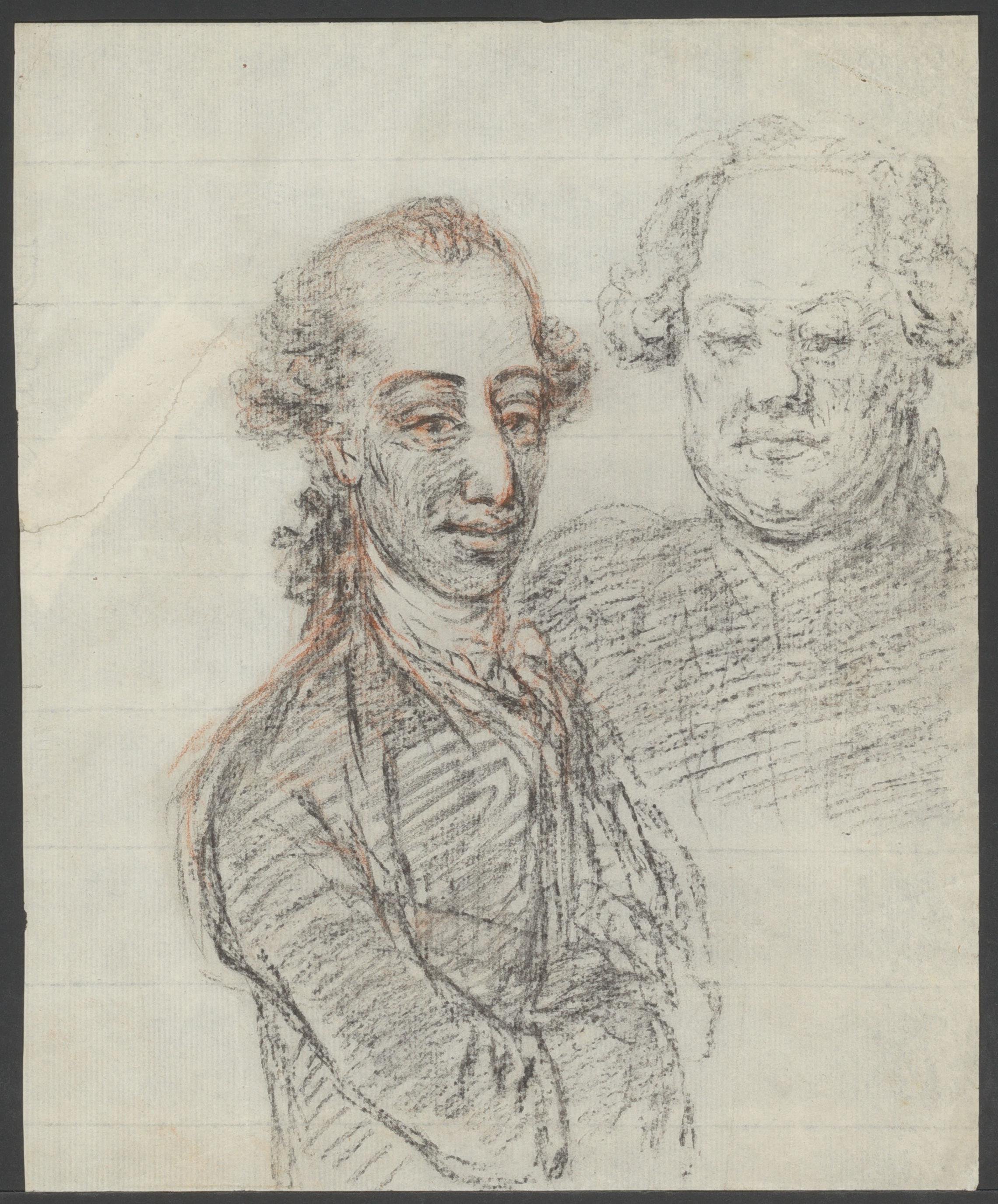 Twee mannen met pruiken