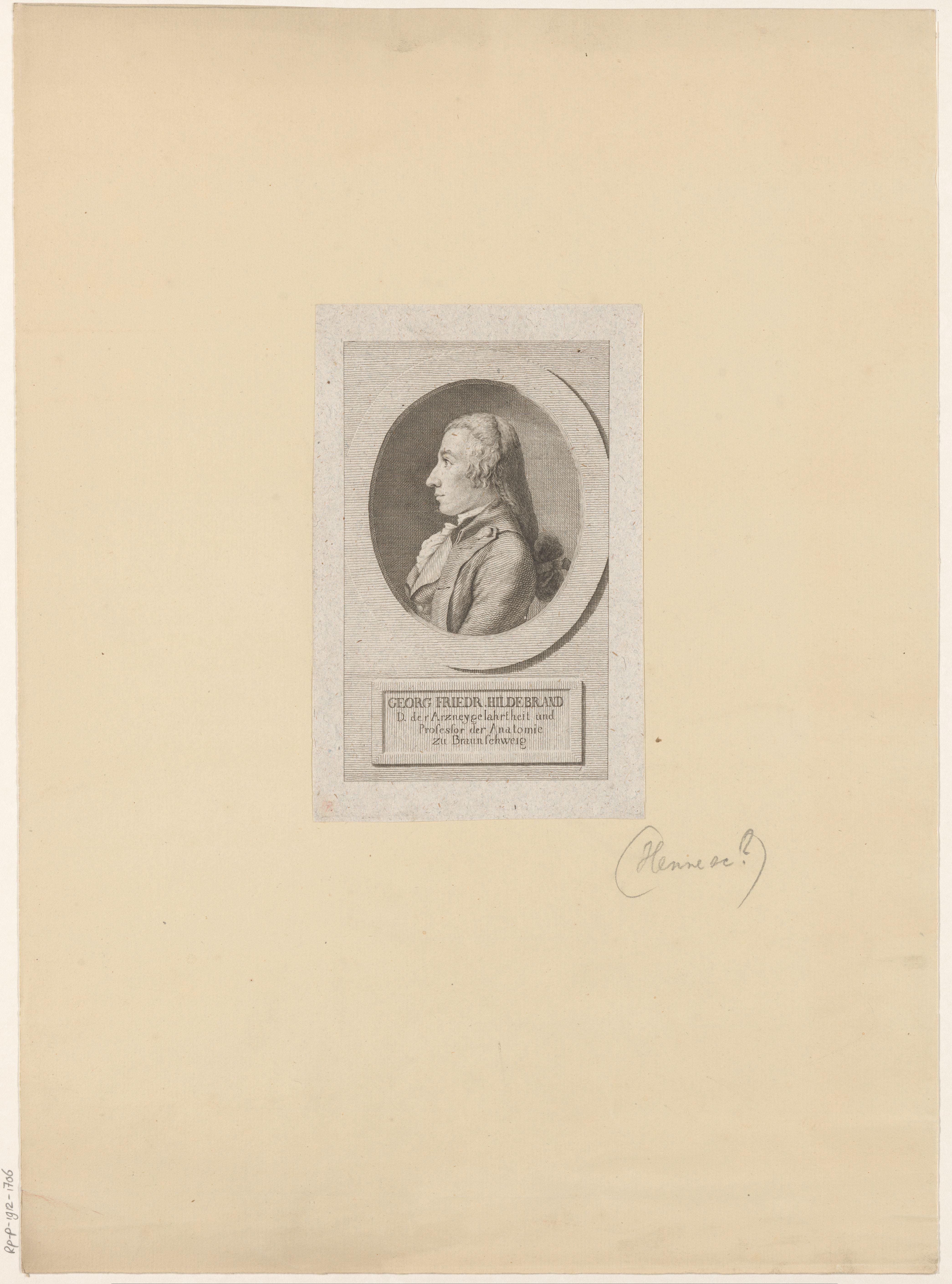 Portret van Georg Friedrich Hildebrandt