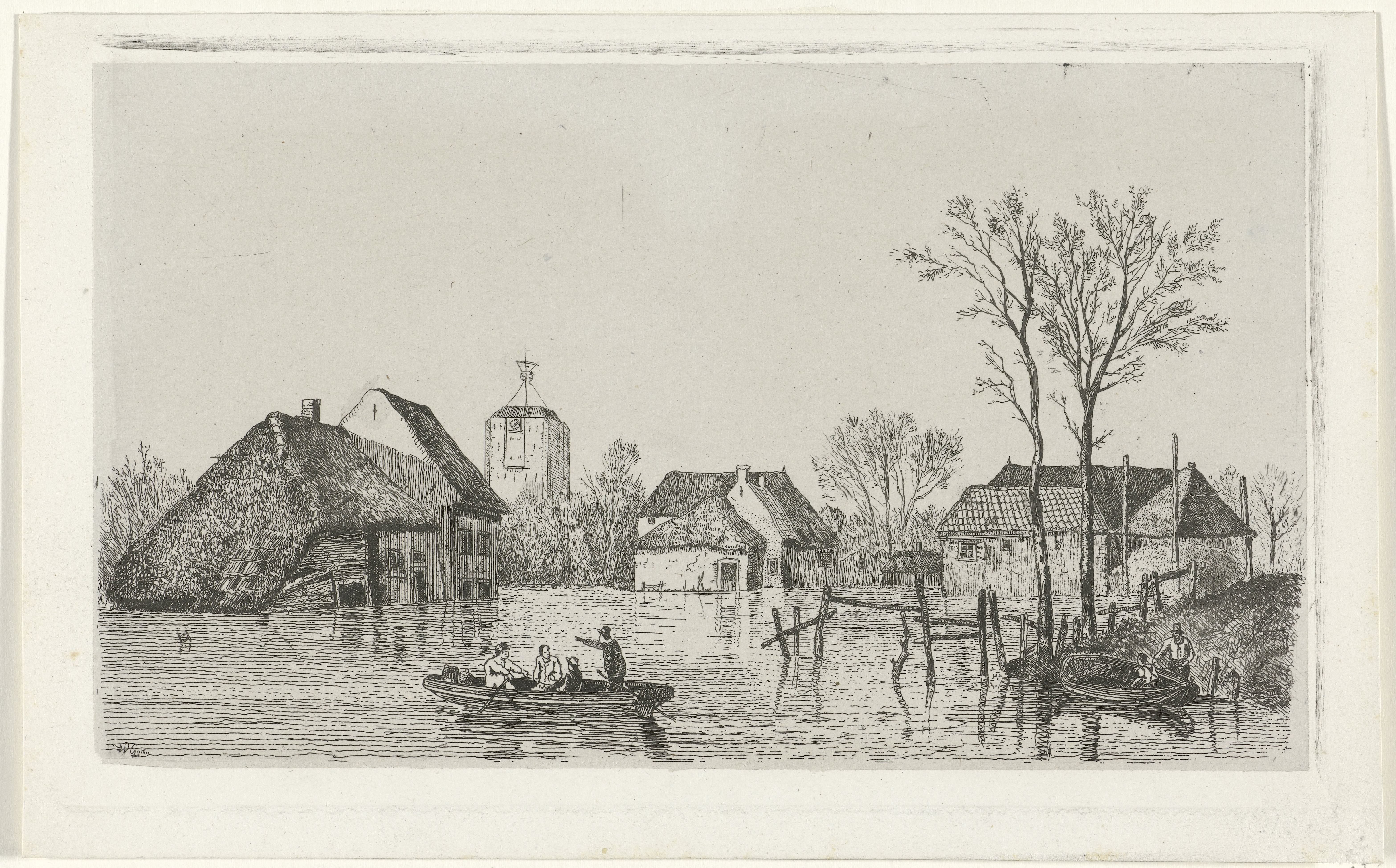 Overstroming bij Beesd, 1855