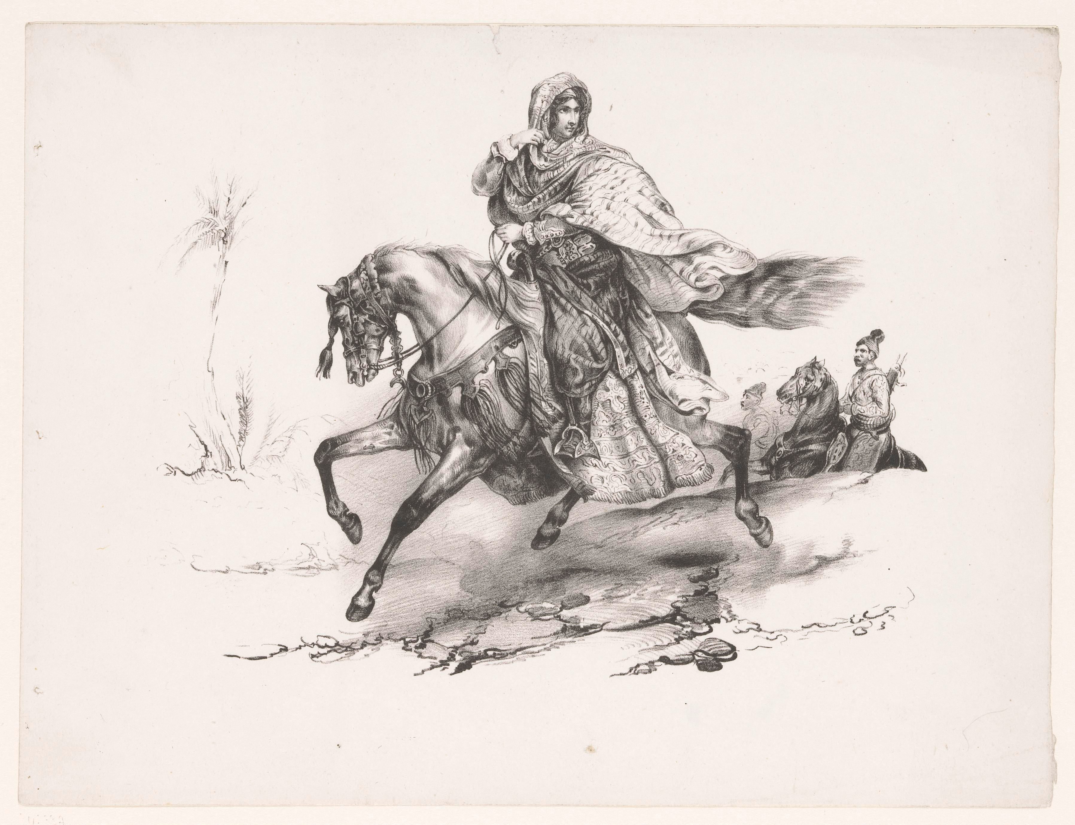 Odalisk op een Perzisch paard