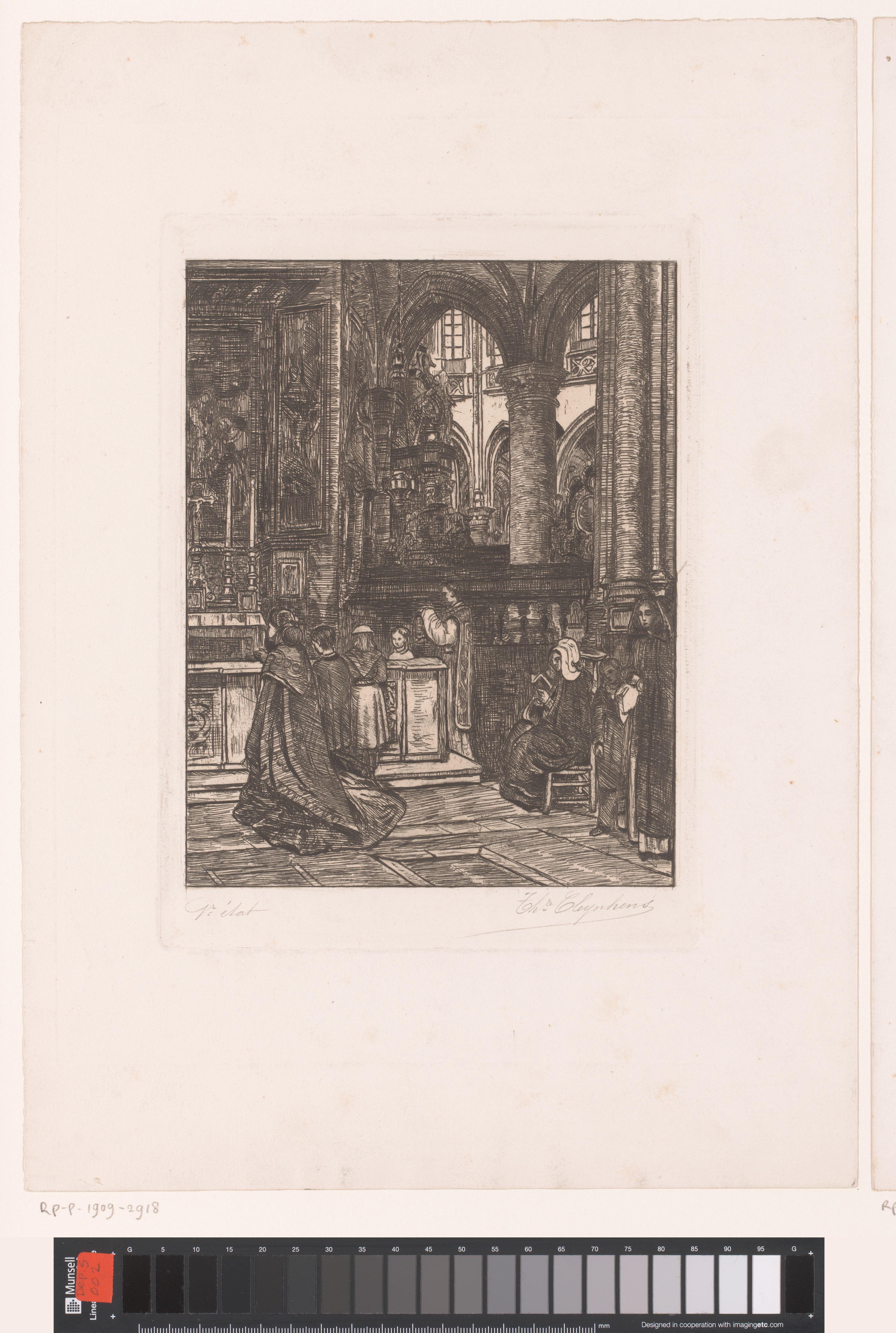 Zijkapel van de Sint-Jacobskerk met figuren bij het altaar