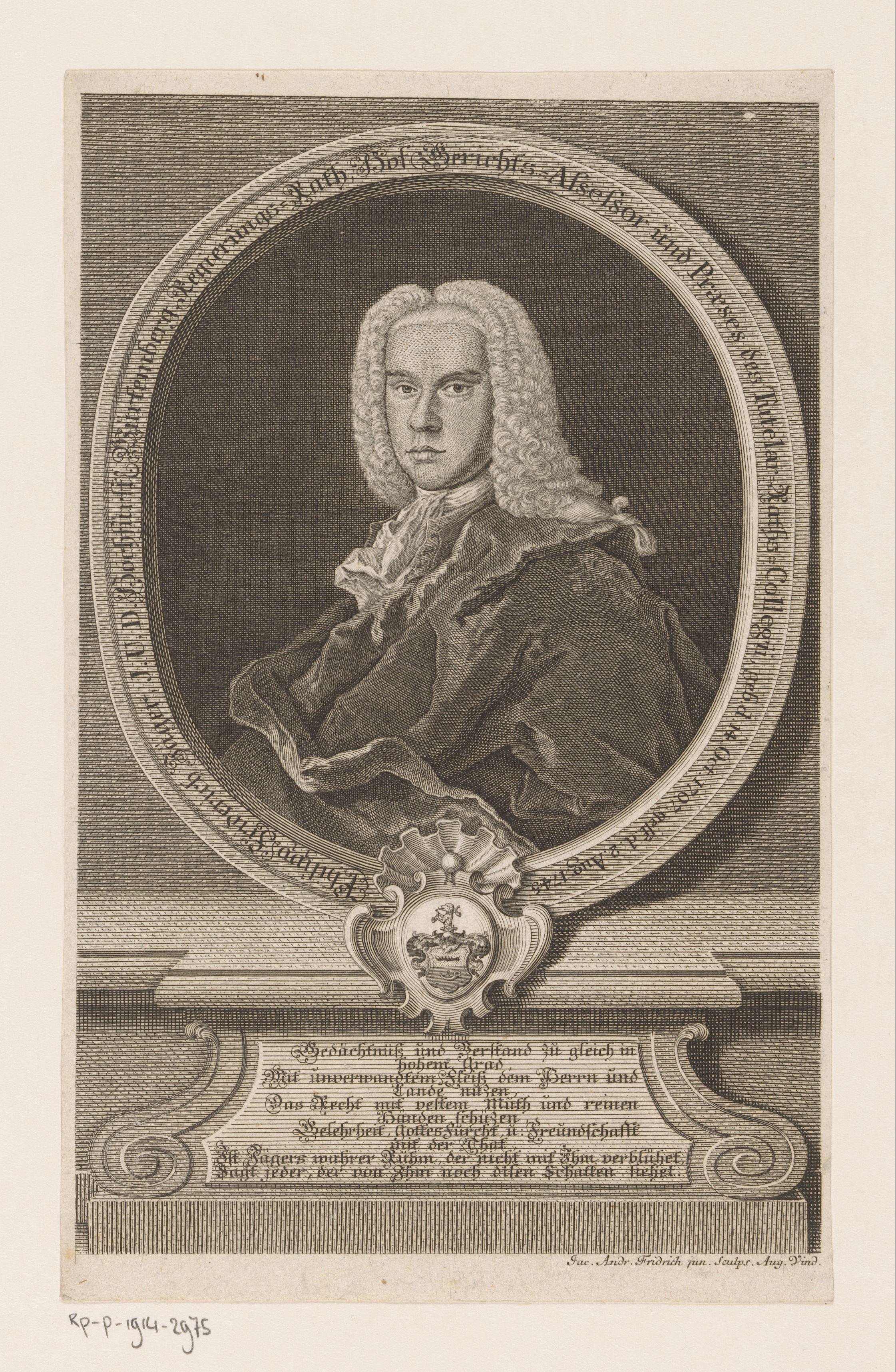 Portret van Philipp Friedrich Jäger