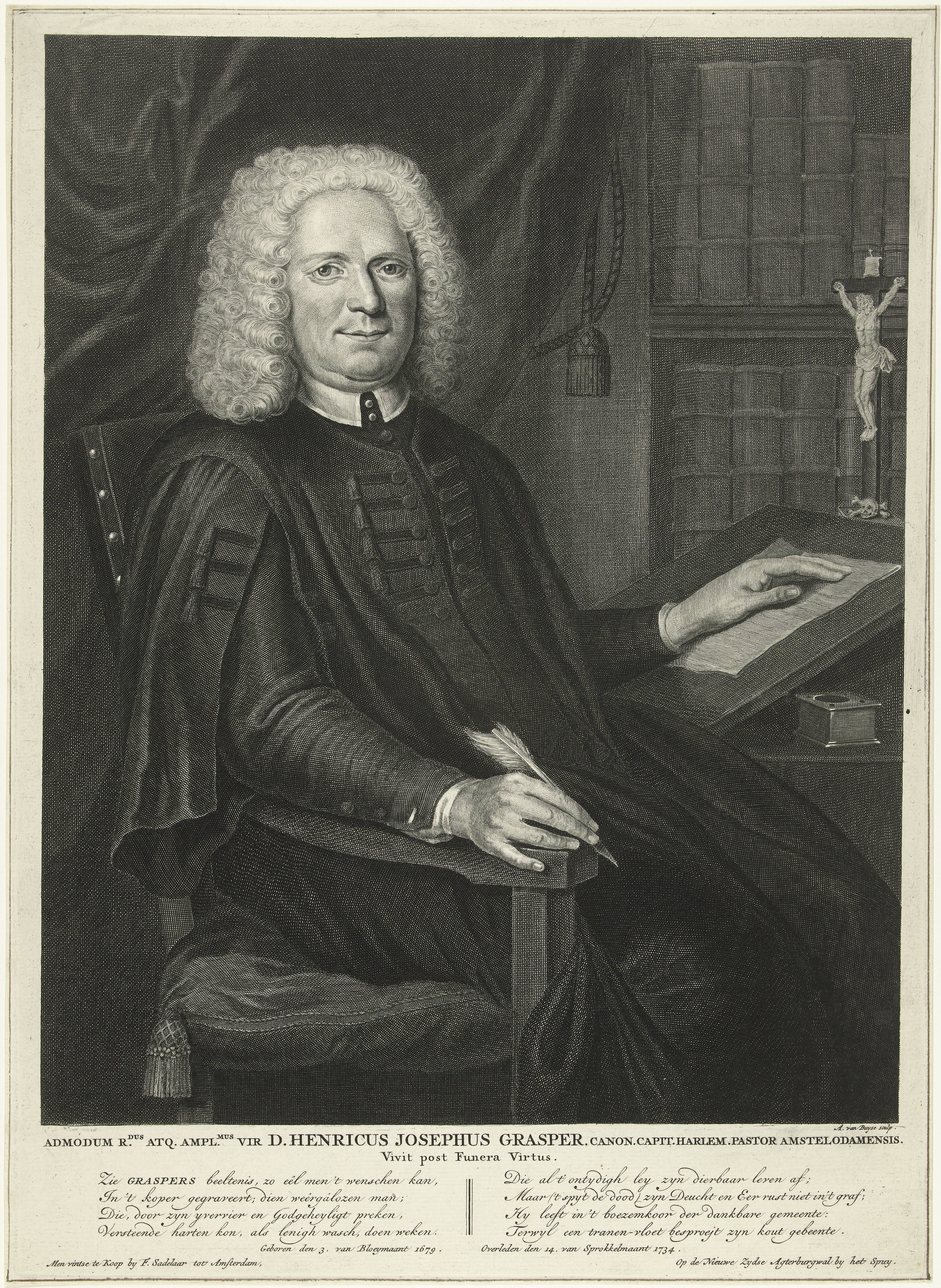 Portret van Henricus Josephus Grasper