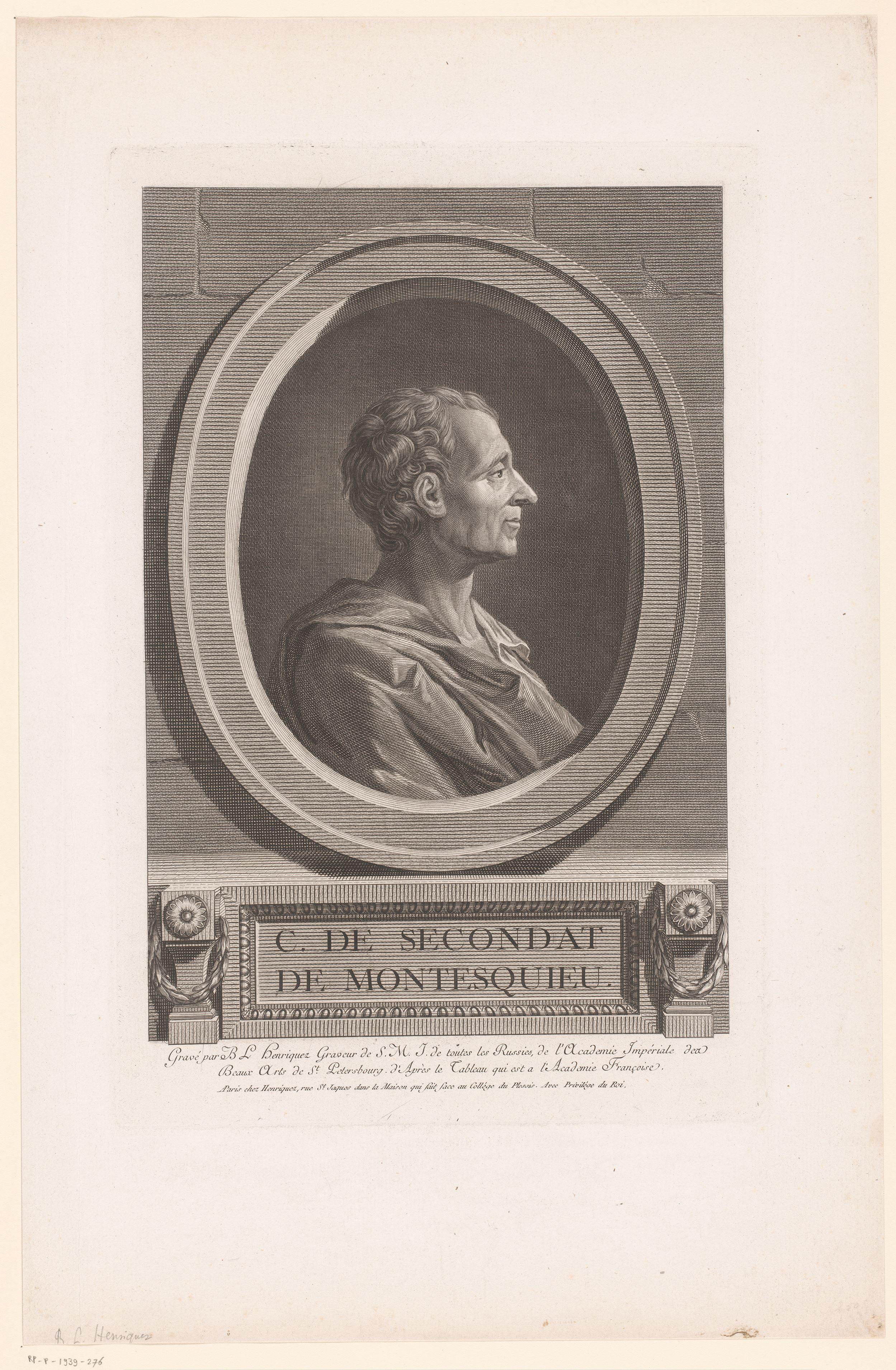 Portret van Charles de Montesquieu