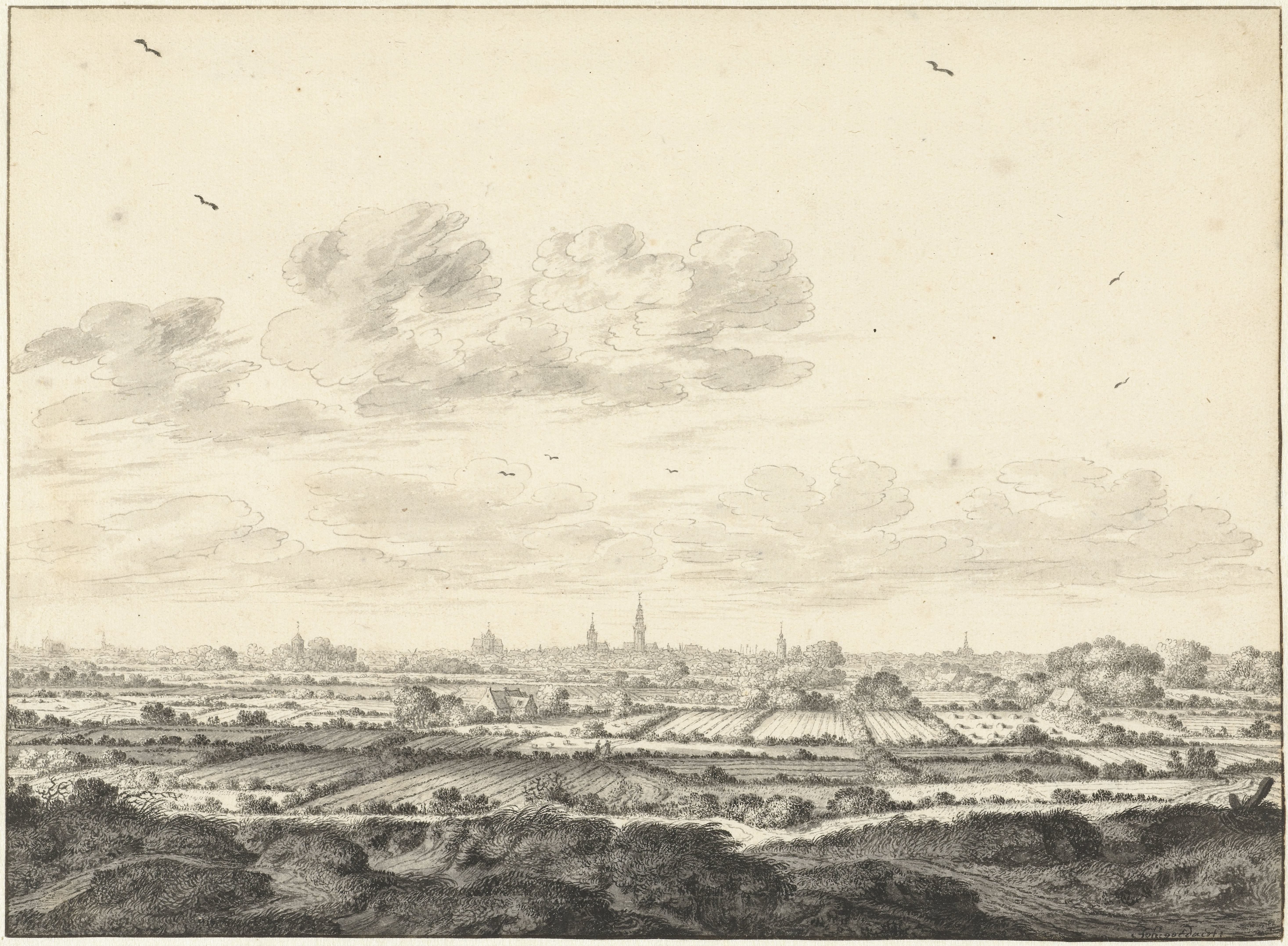 Gezicht op Middelburg