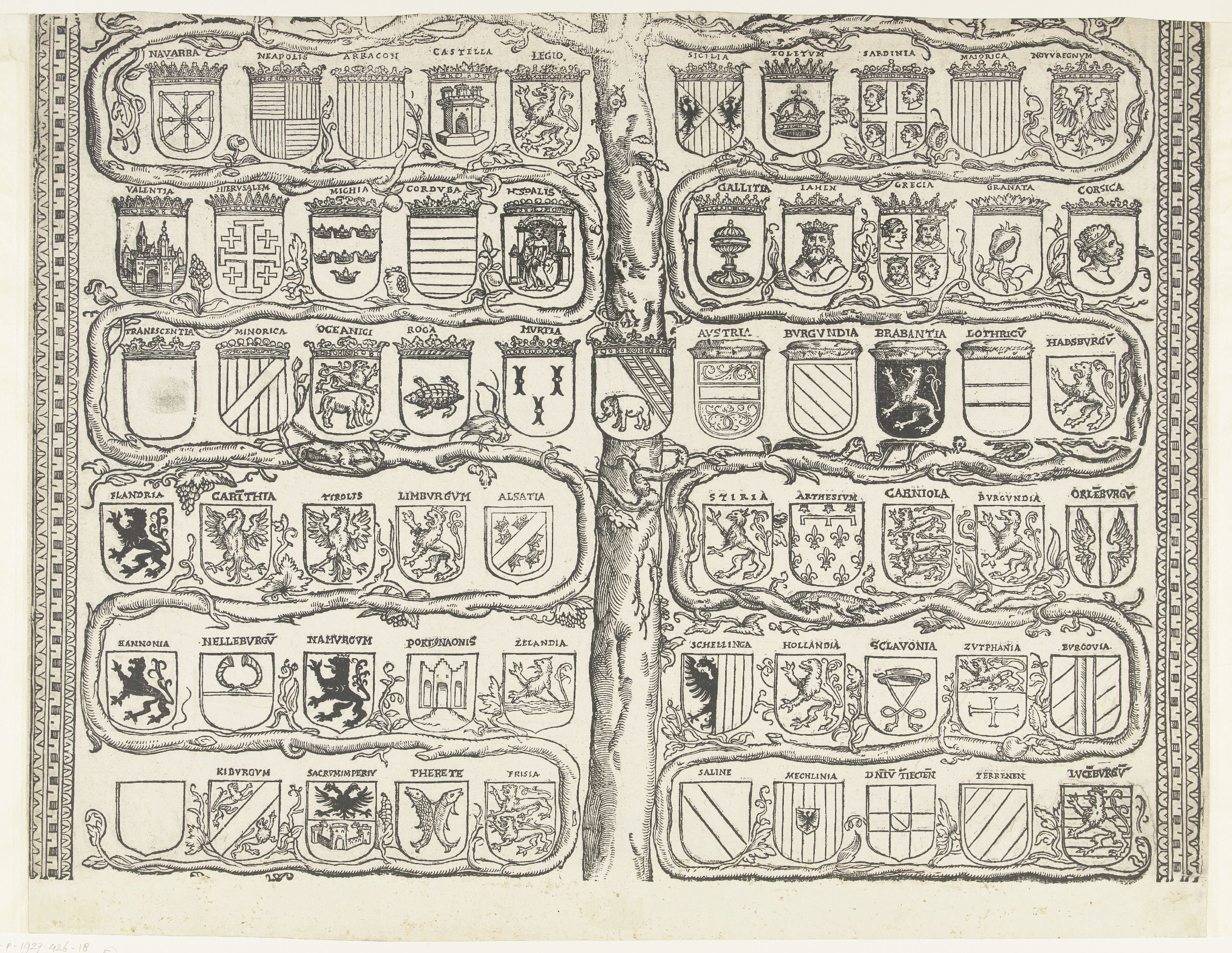 Stamboom van het Habsburgse huis, blad achttien