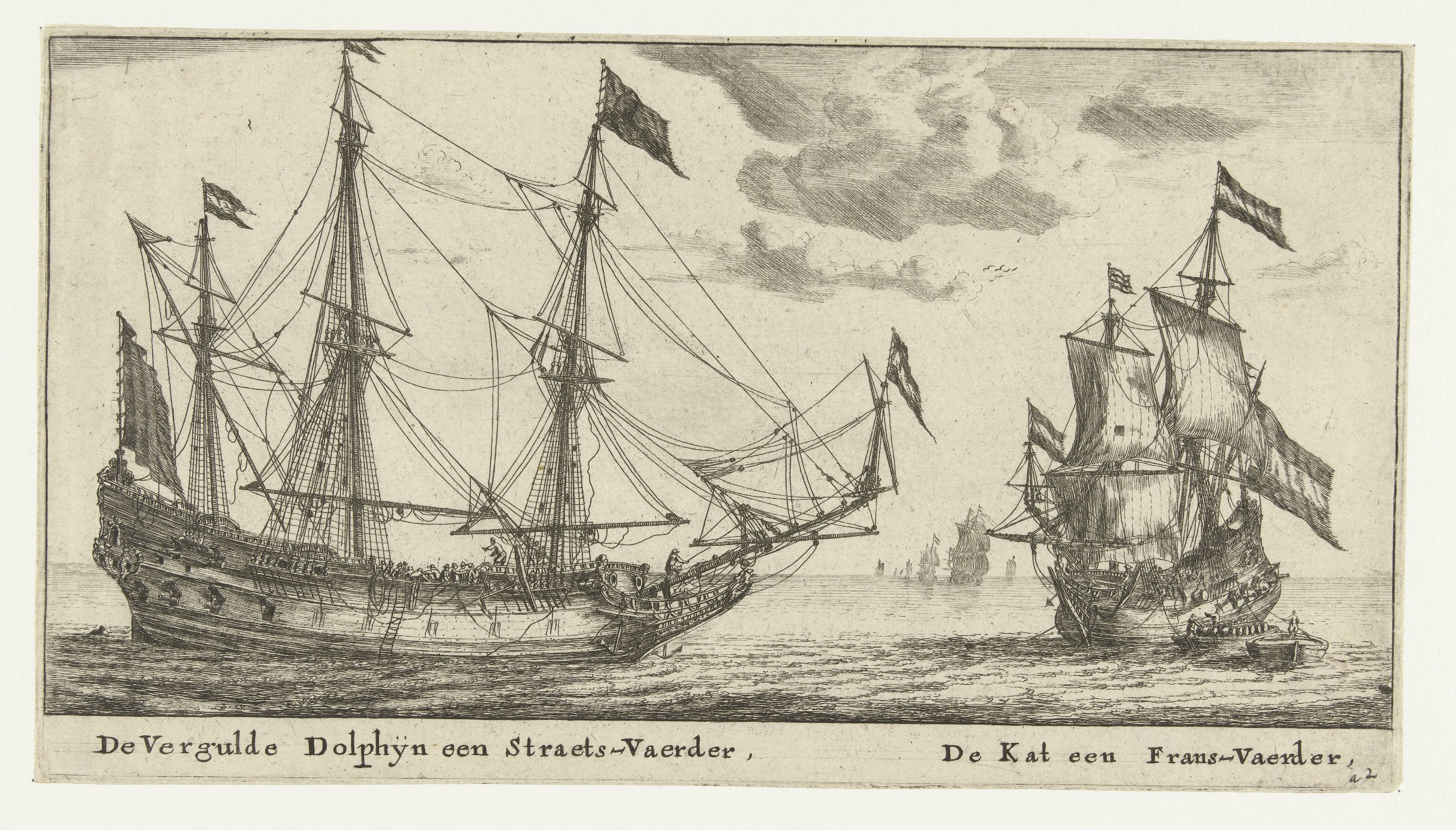 De schepen De Vergulde Dolfijn en De Kat