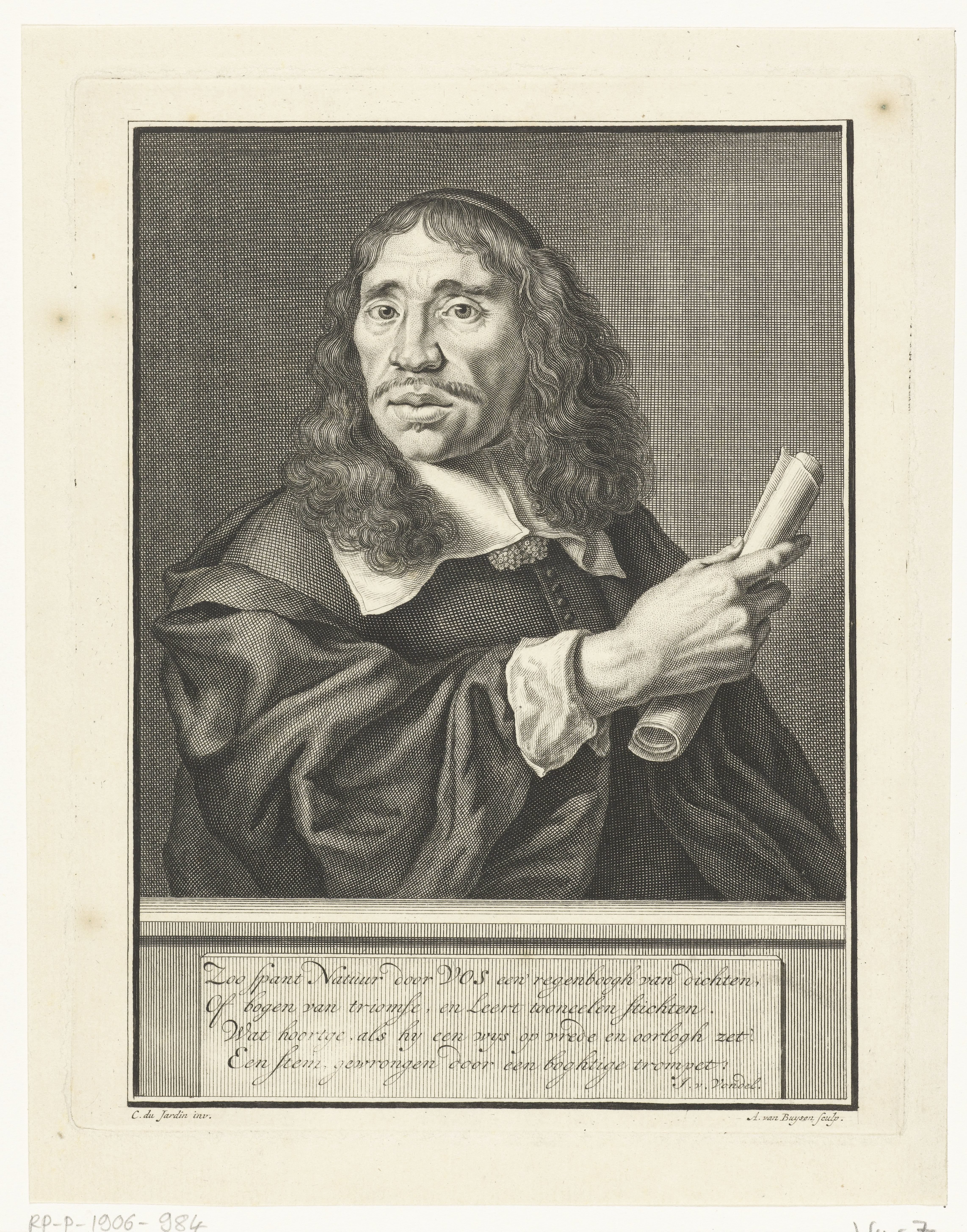 Portret van de dichter Jan Vos