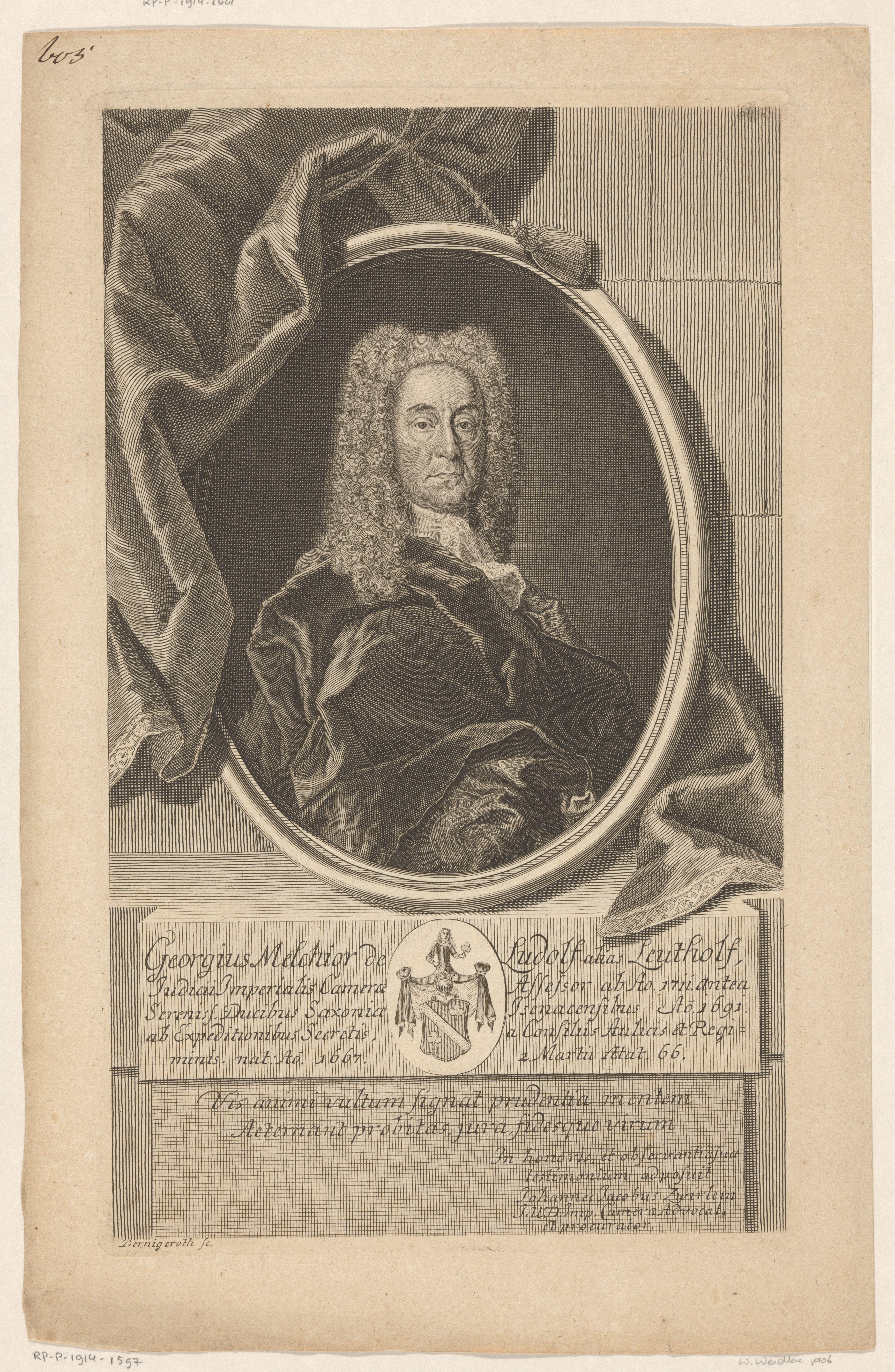 Portret van Georg Melchior von Ludolf