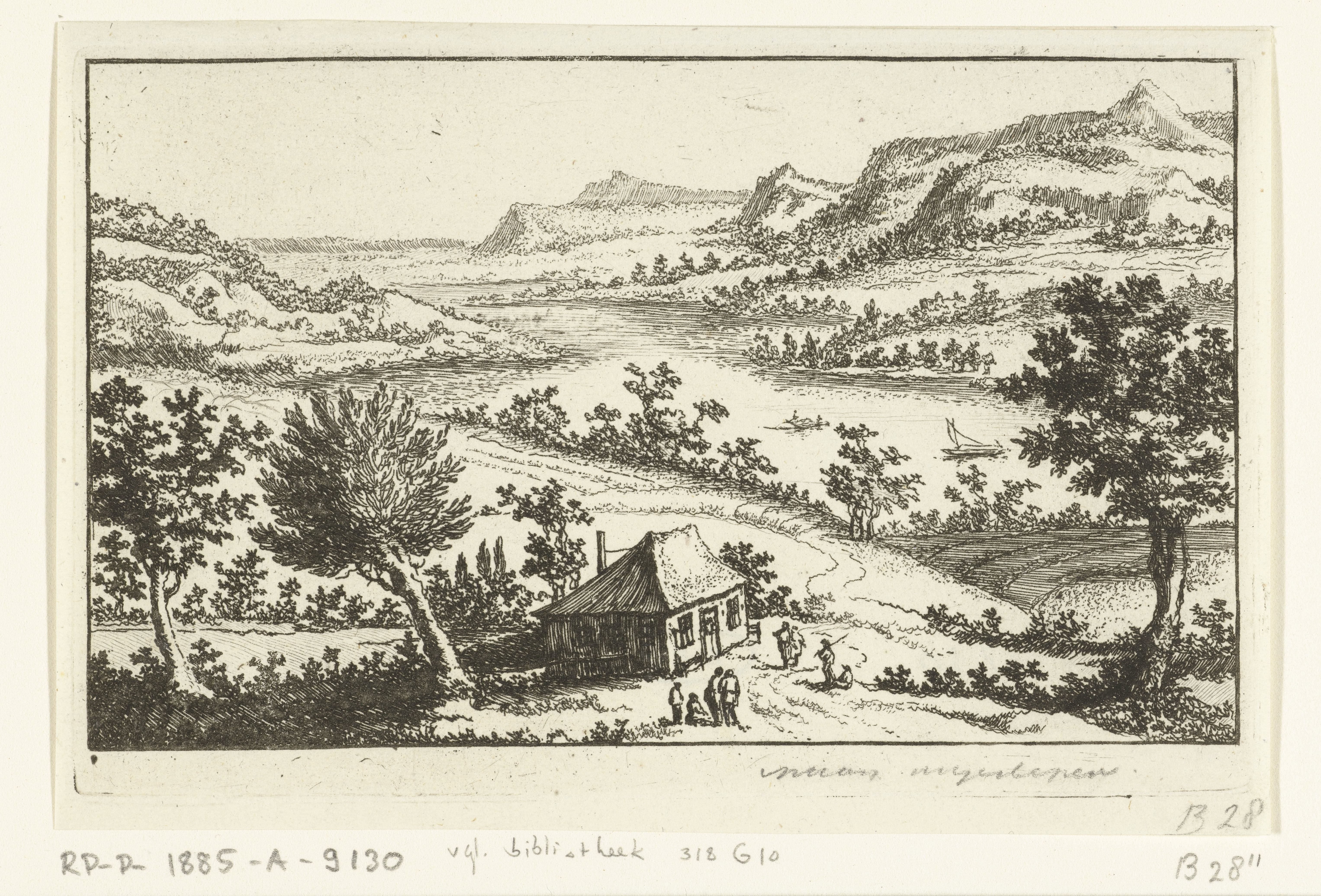 Huis aan de oever van een rivier