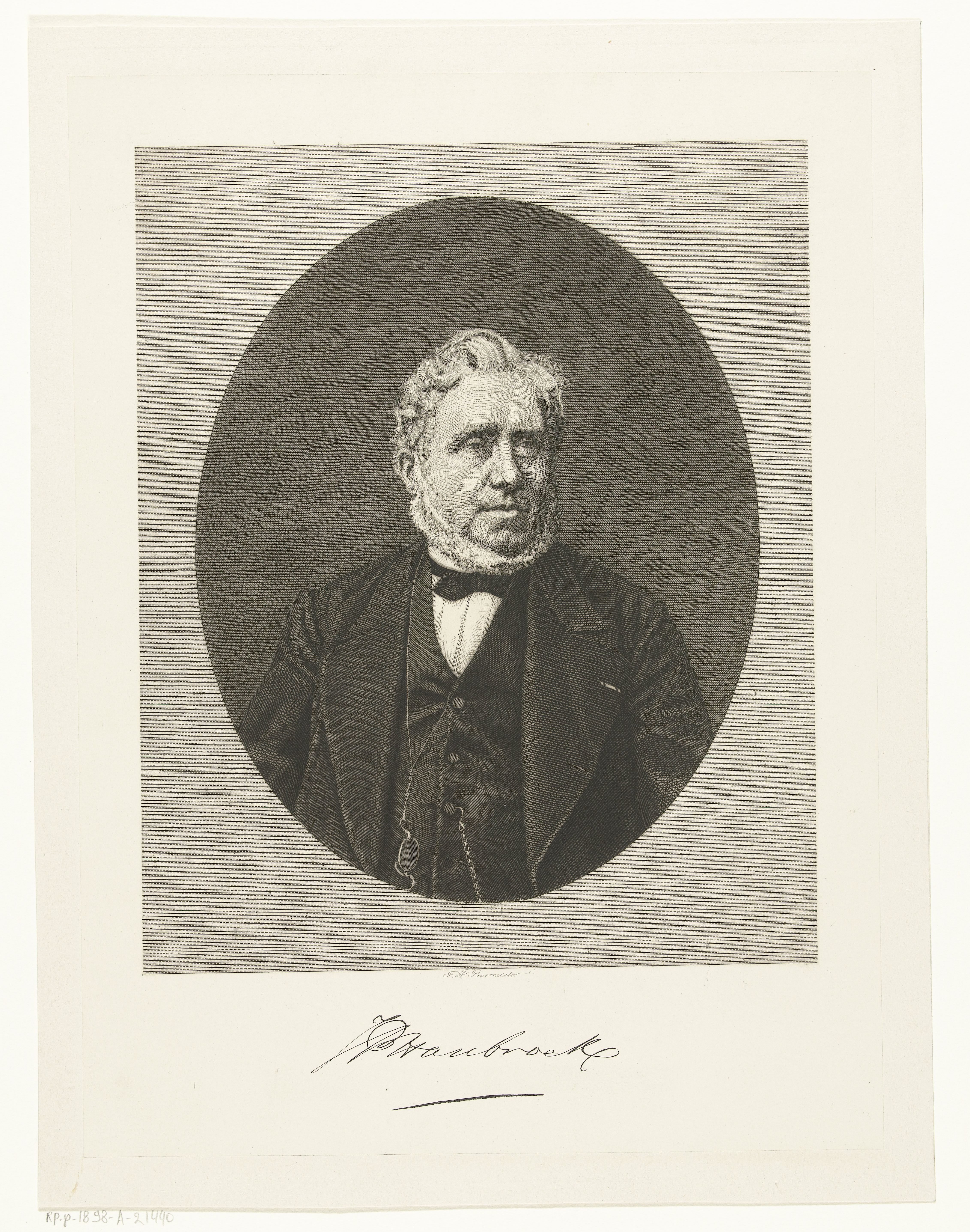 Portret van Johannes Petrus Hasebroek