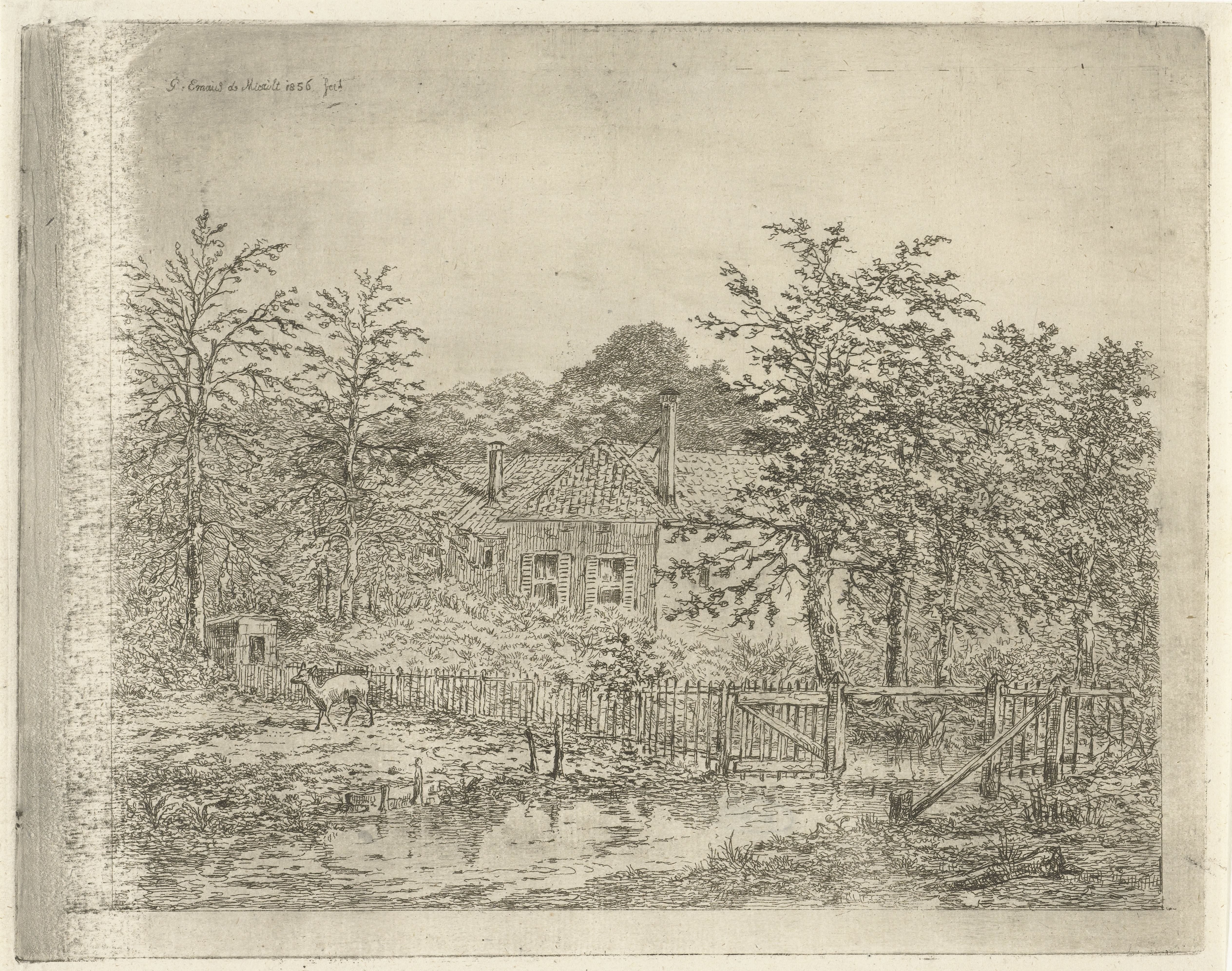 Landschap met hert
