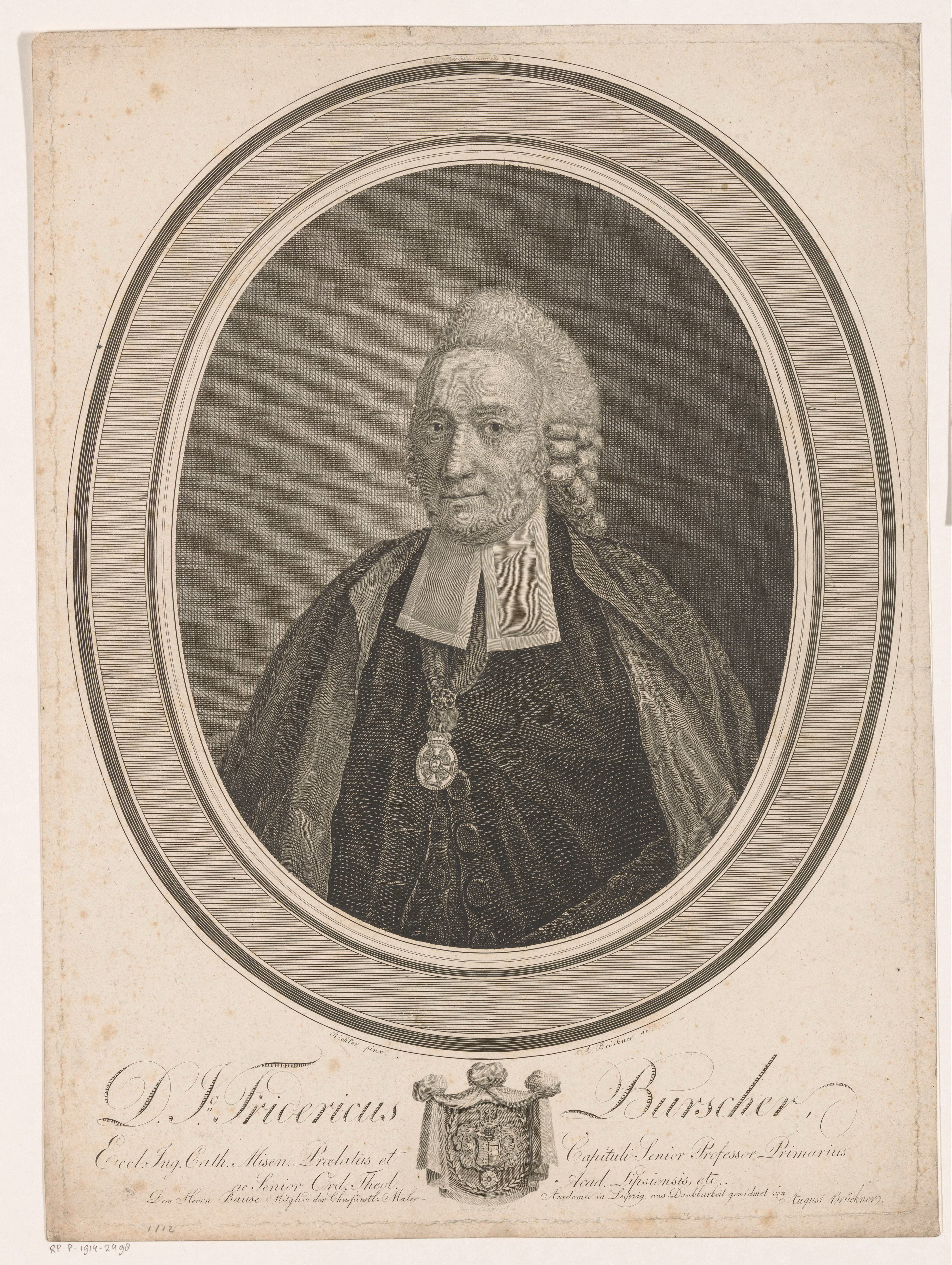 Portret van Johann Friedrich Burscher