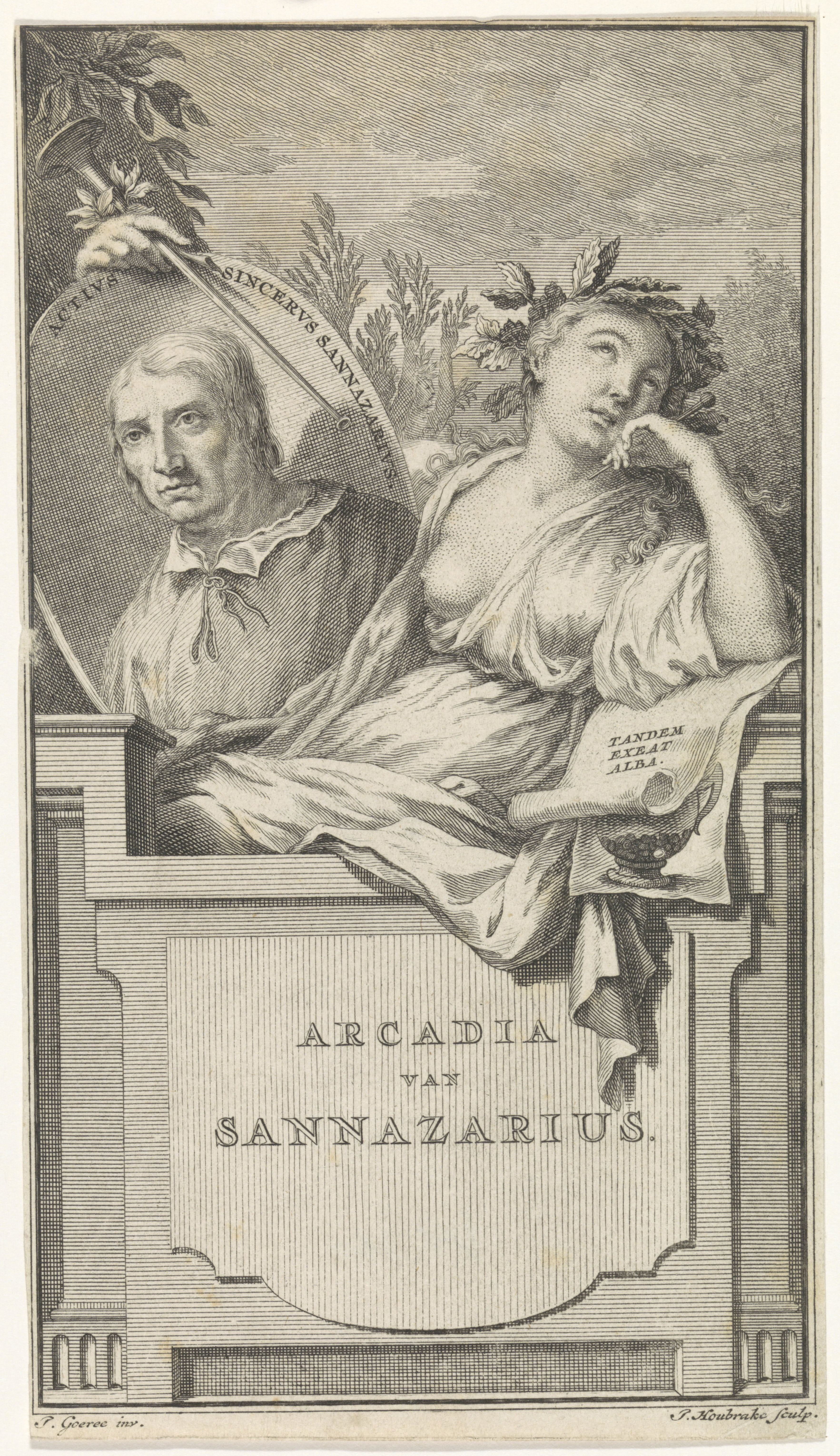 Faam met een portret van Jacopo Sannazaro