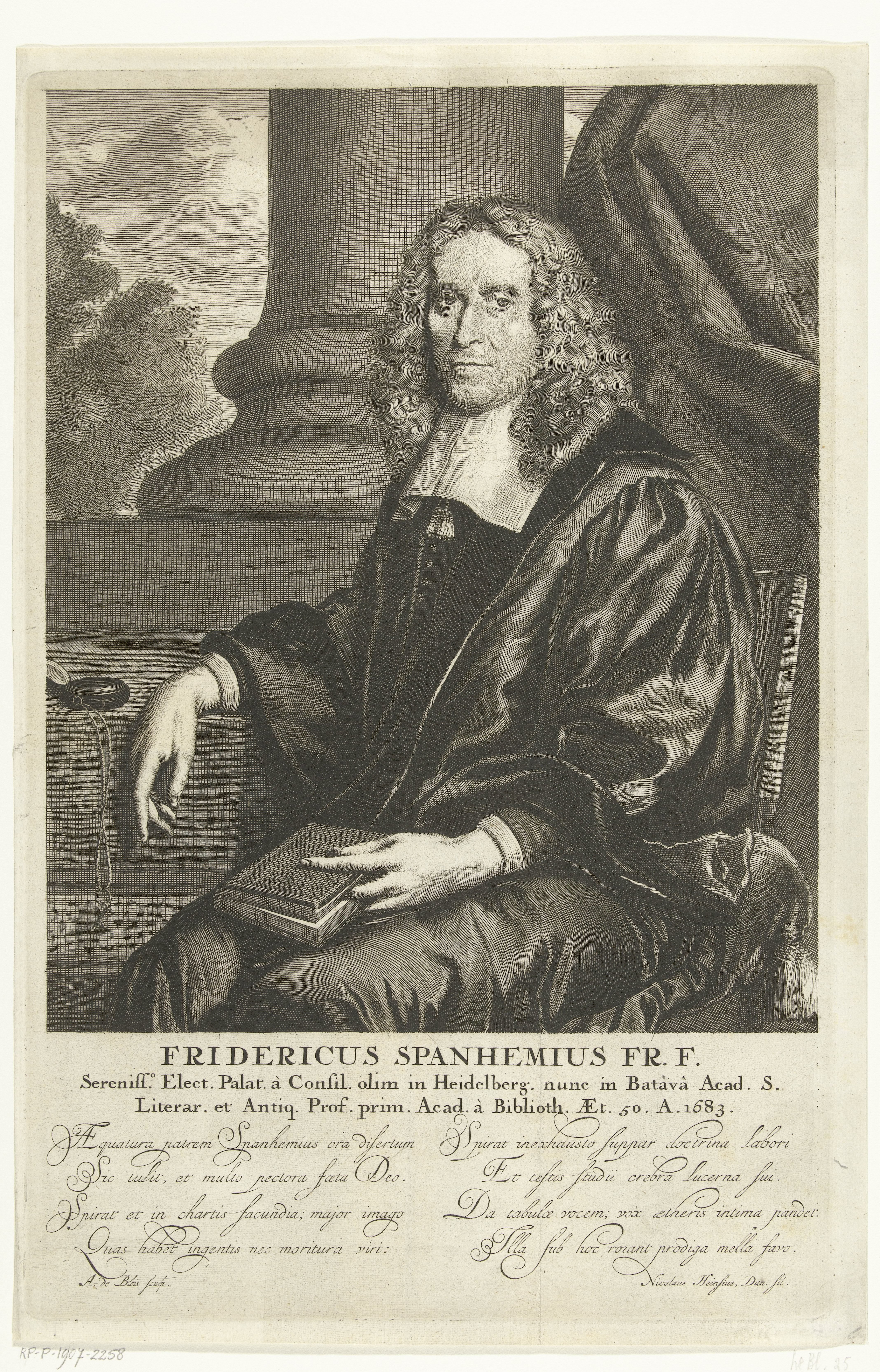 Portret van theoloog Frederick Spanheim Jr.