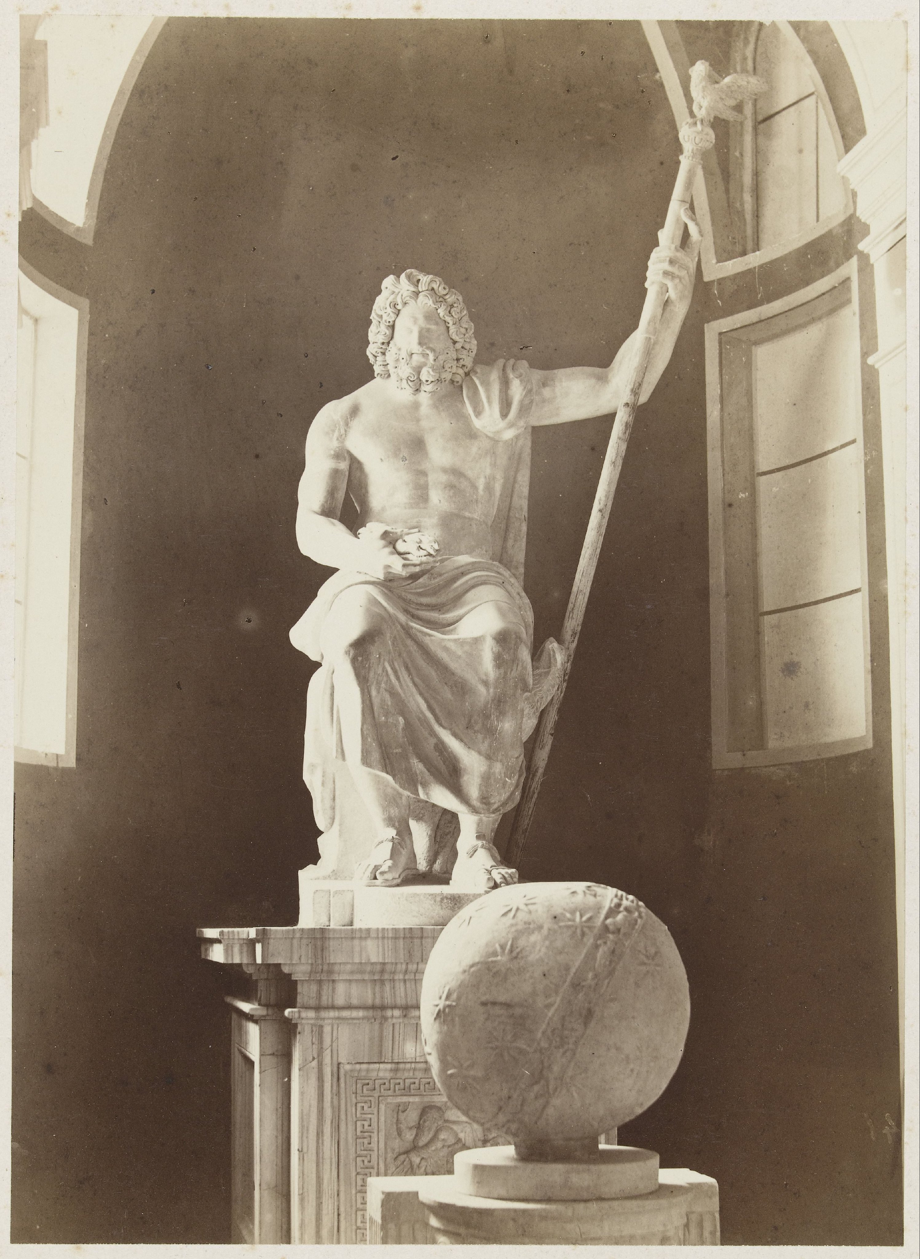 Sculptuur van Jupiter in de Vaticaanse Musea te Vaticaanstad, Italië