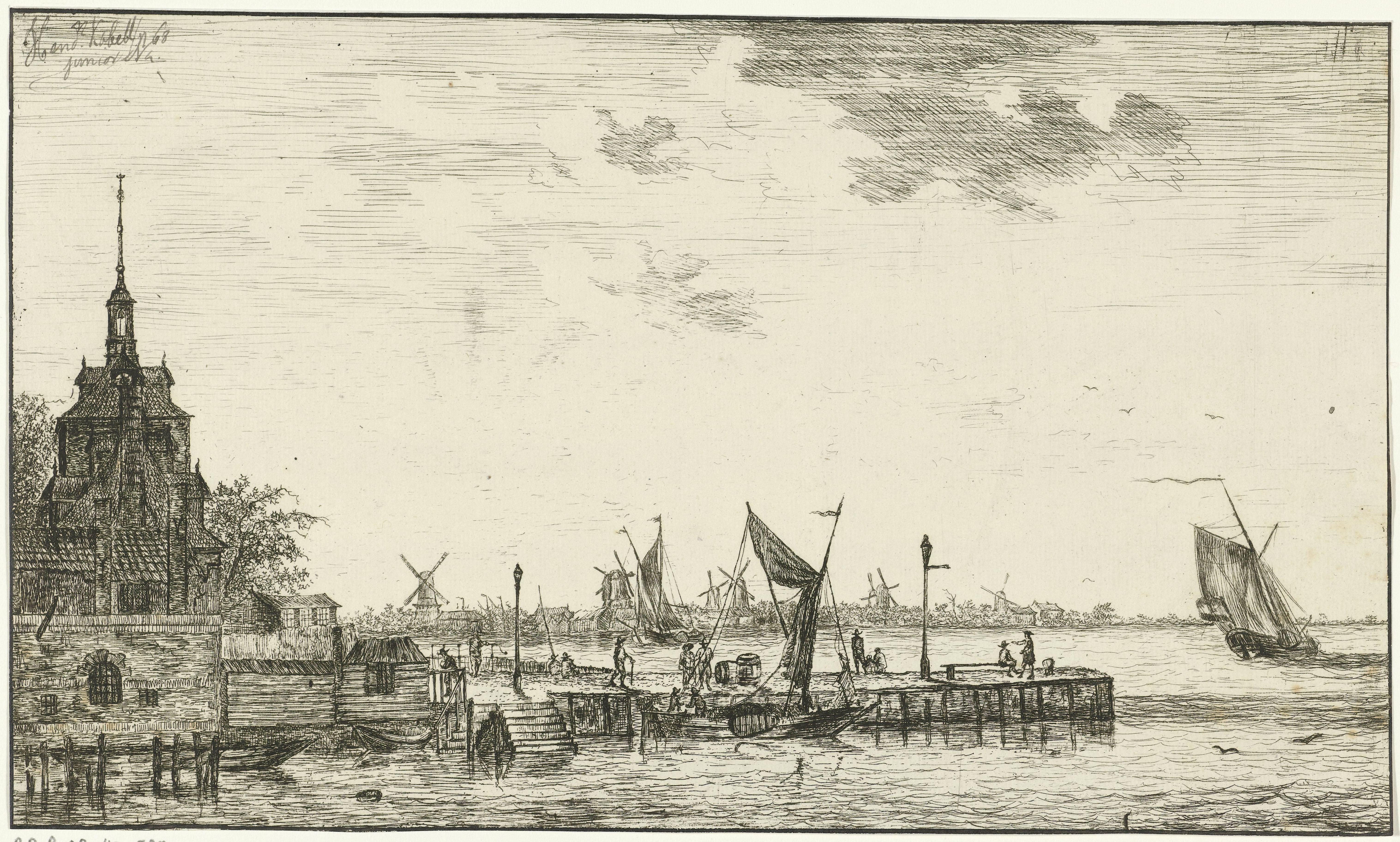 Havengezicht op het Oude Hooft te Rotterdam