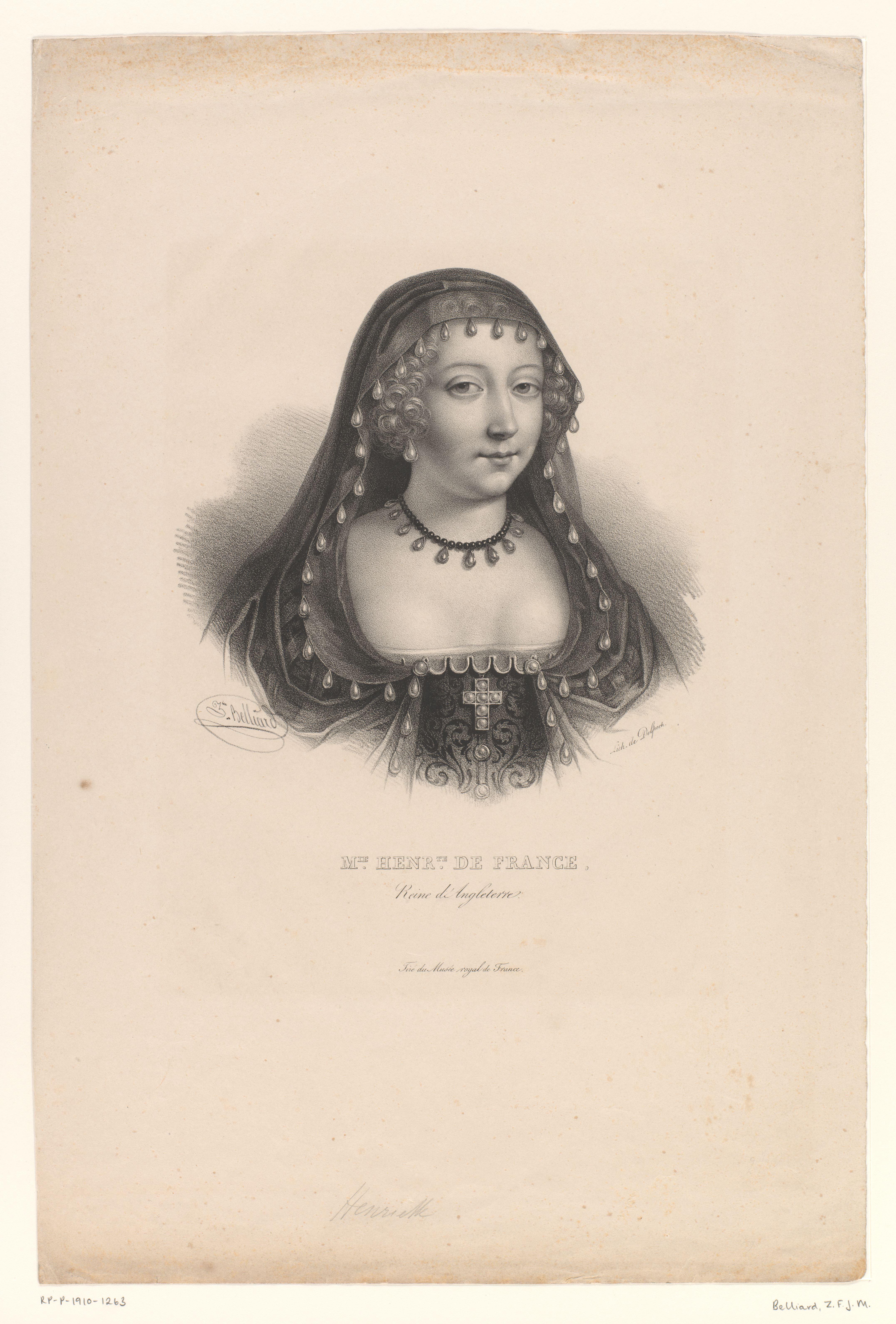 Portret van Henriëtta Maria van Frankrijk, koningin van Engeland, Schotland en Ierland