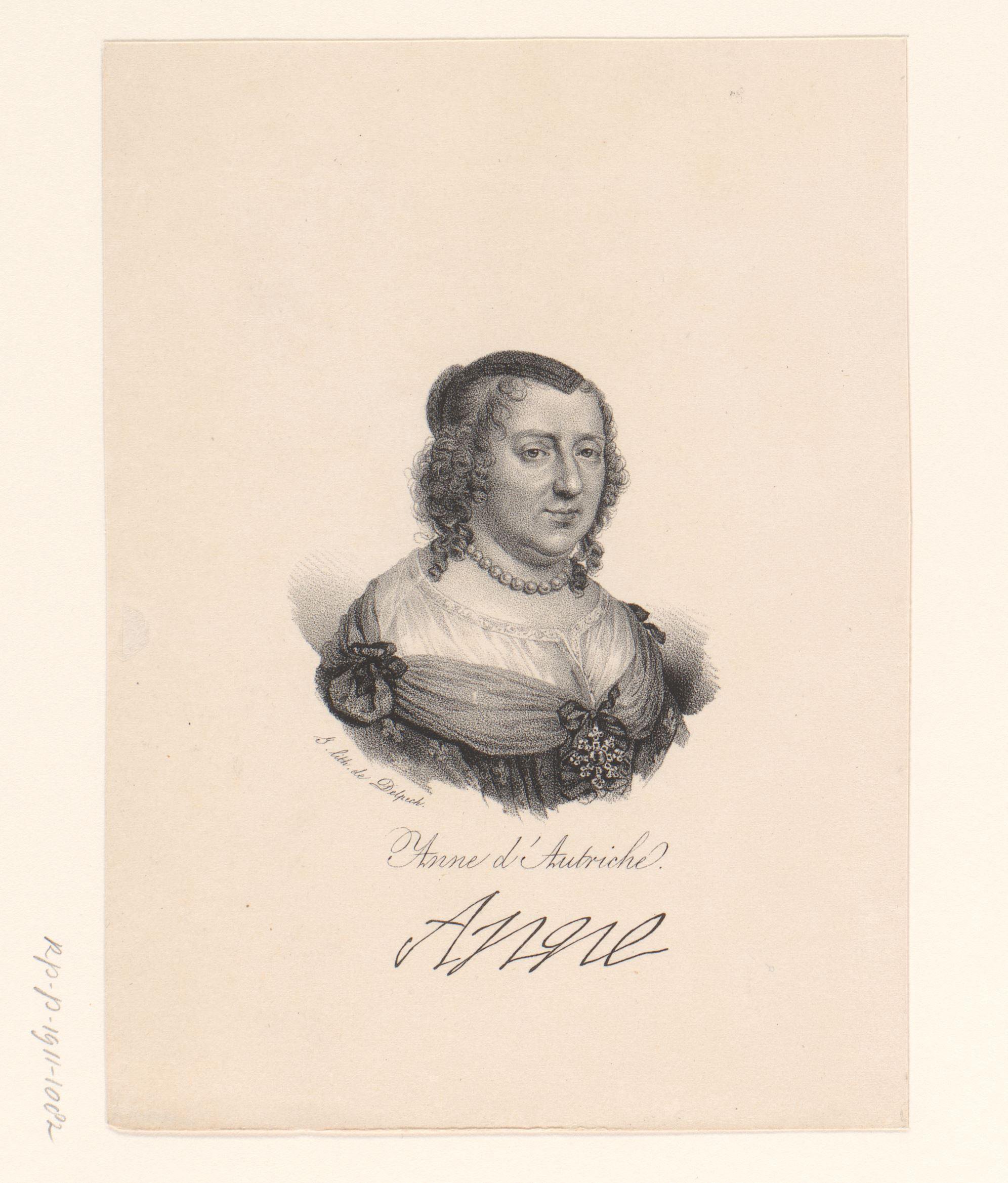 Portret van Anna van Oostenrijk