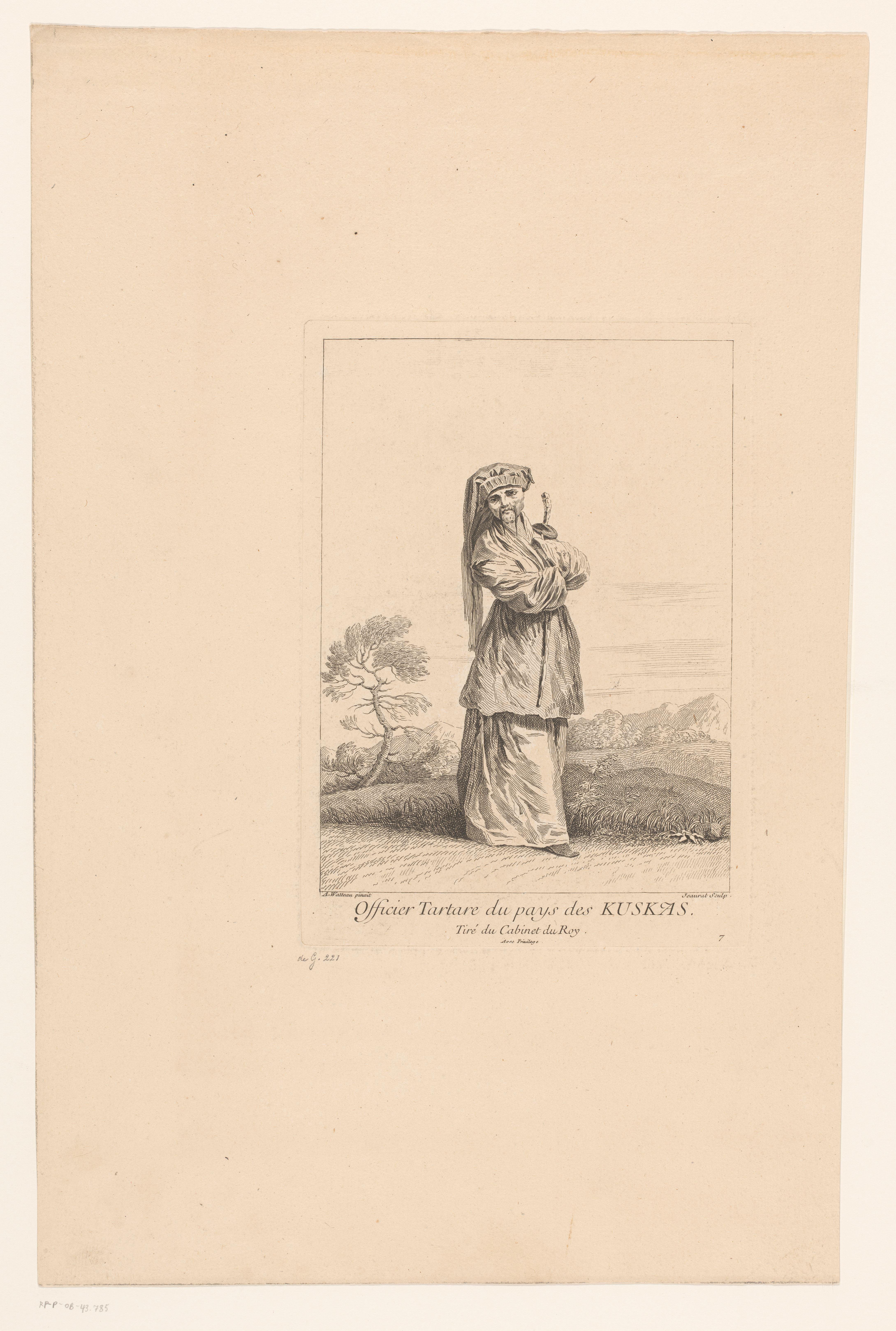 Chinese man in een landschap