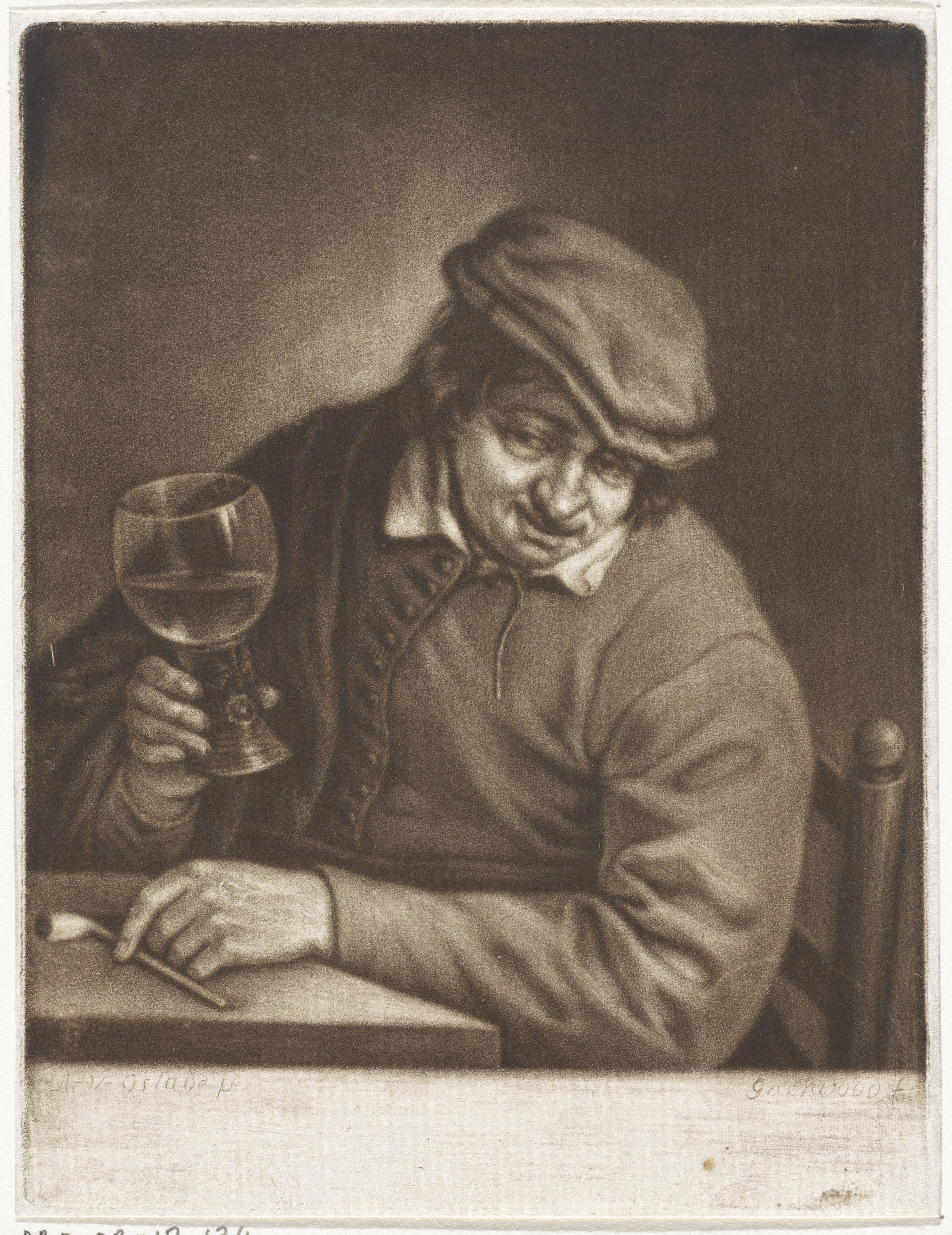 Man met een roemer