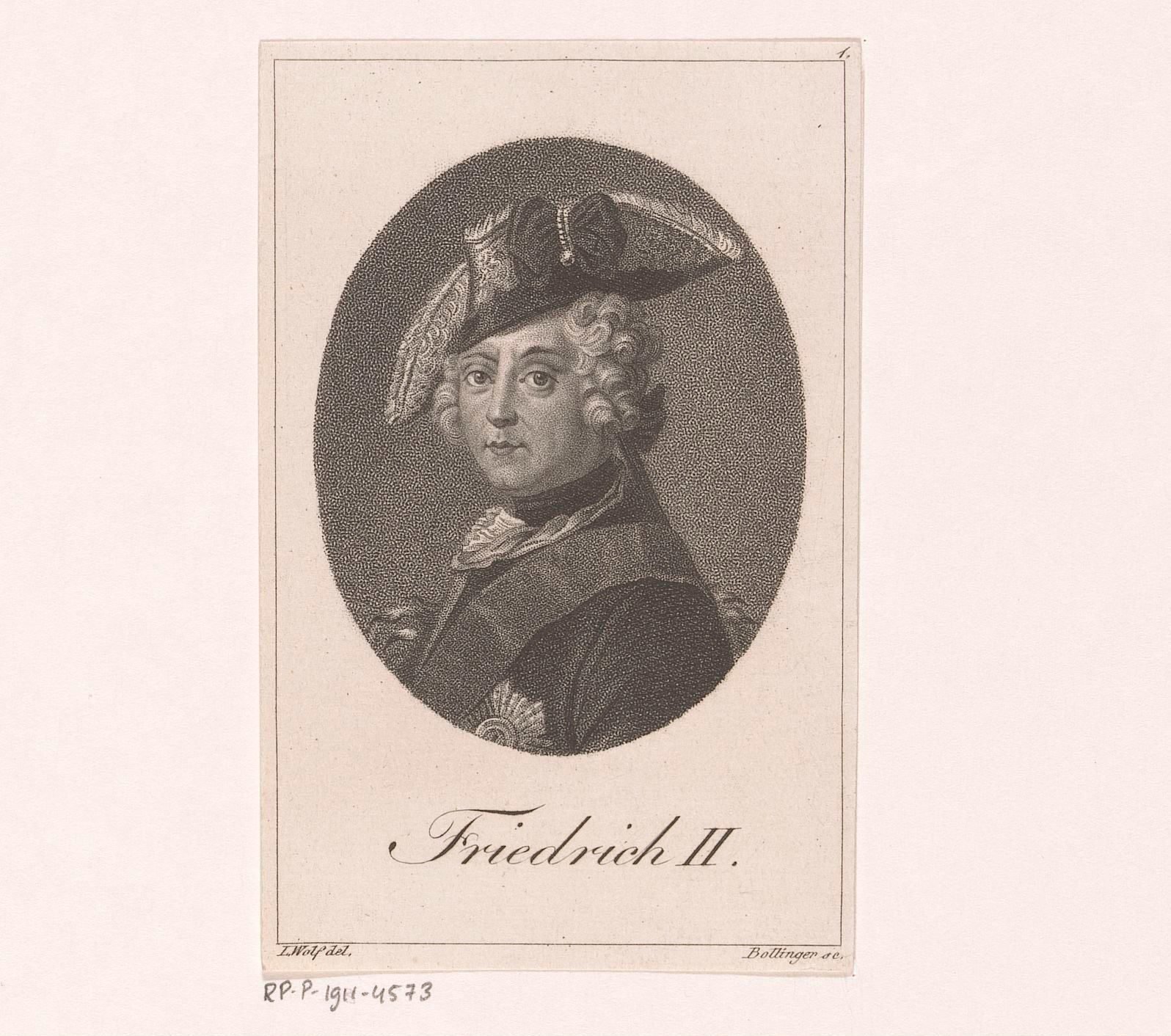 Portret van Frederik de Grote