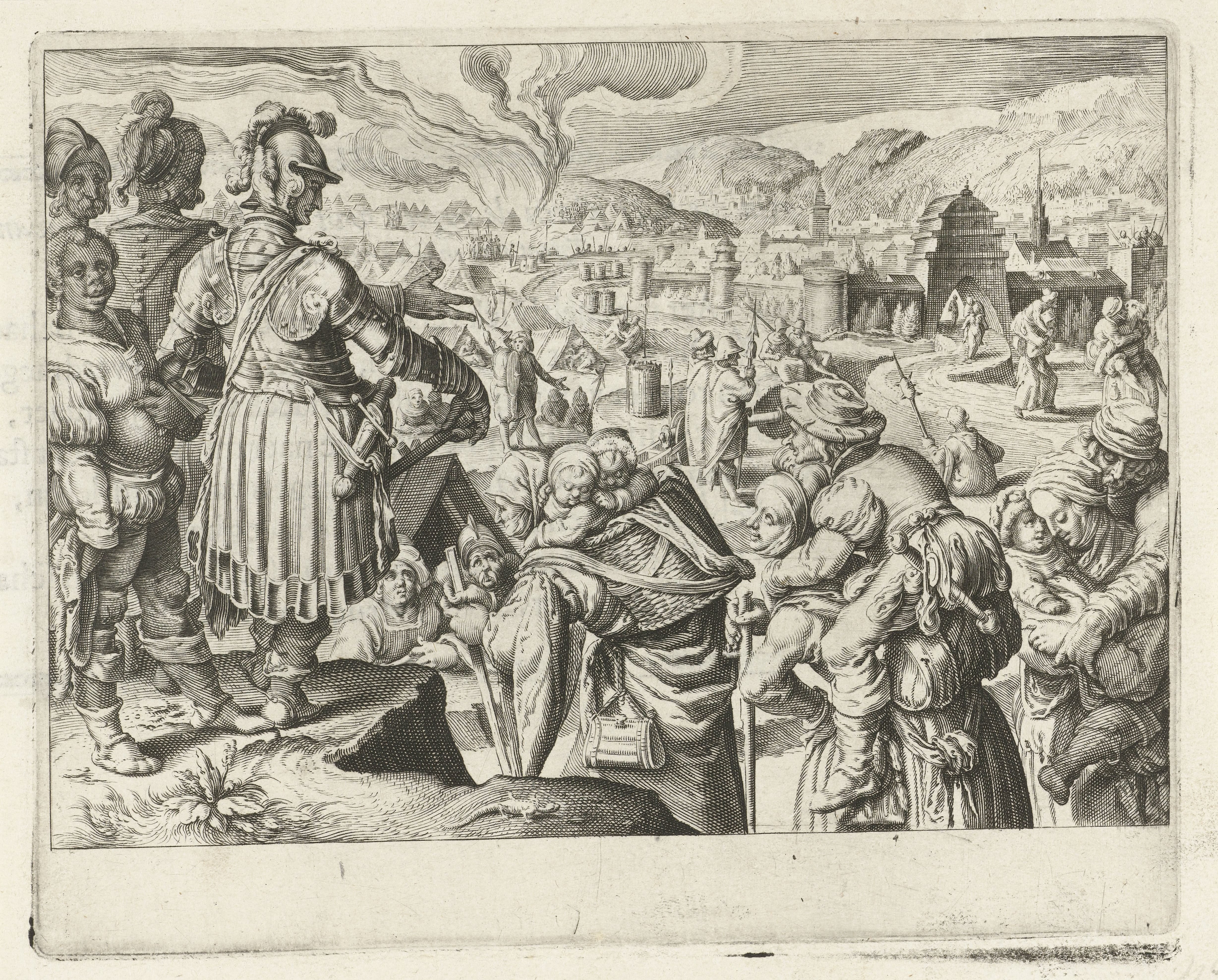De vrouwen van Weinsberg dragen hun mannen op de rug de stad uit