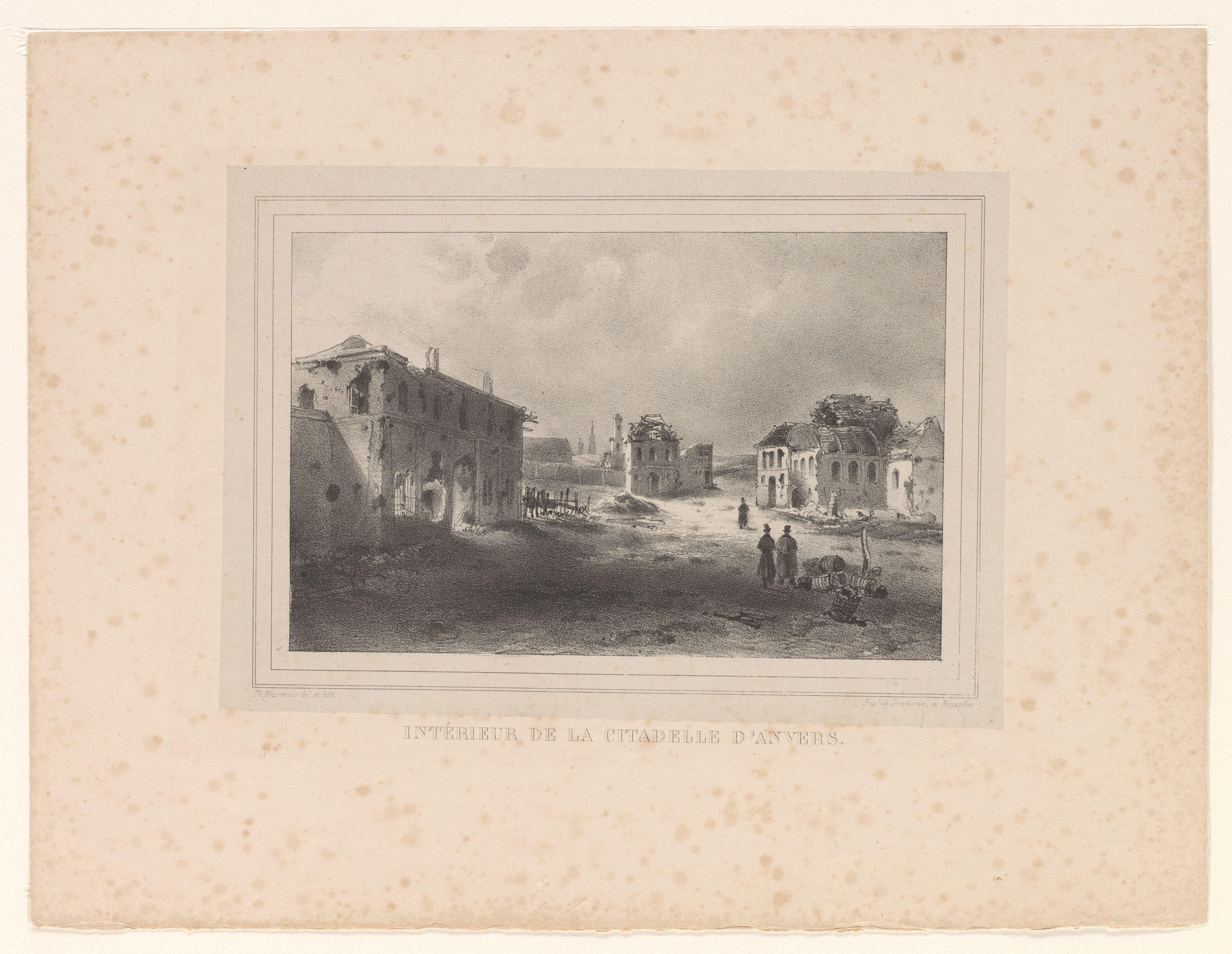 Binnenplaats van de Citadel van Antwerpen, 1833