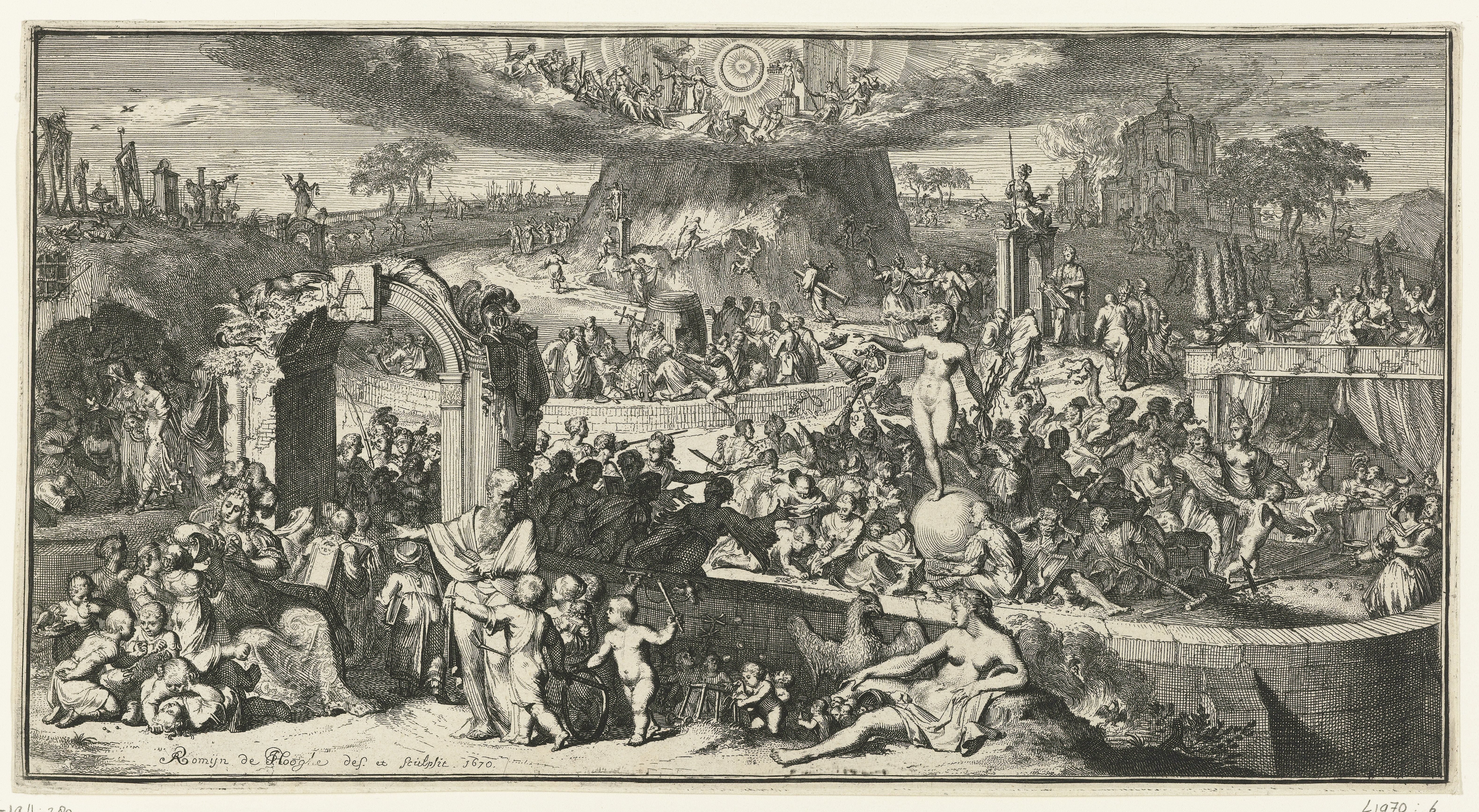 Allegorische voorstelling met Tabula Cebetis