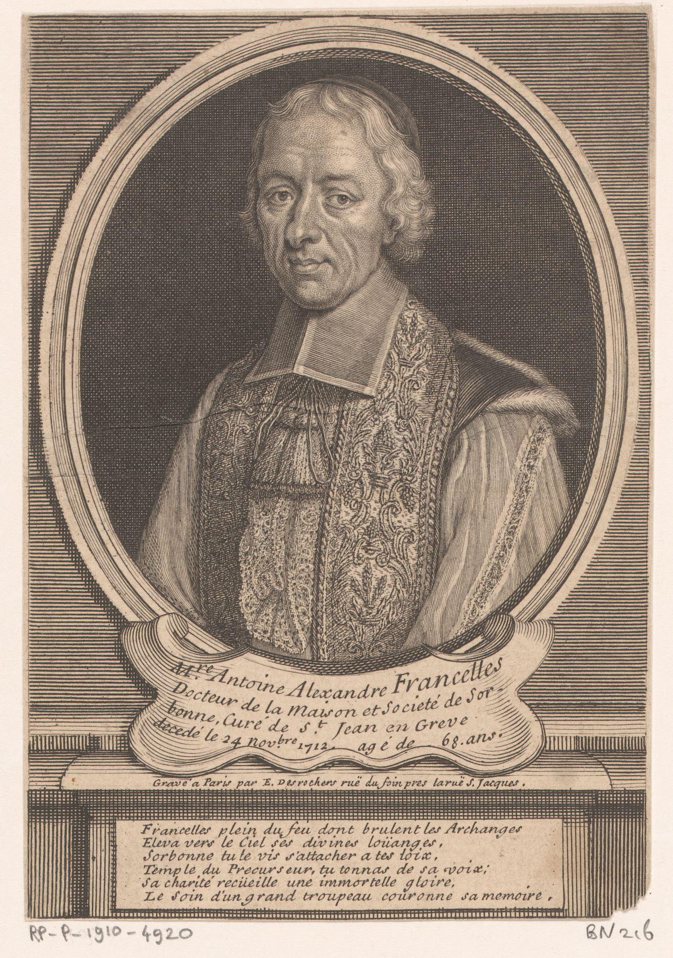 Portret van Antoine Alexandre Francelles