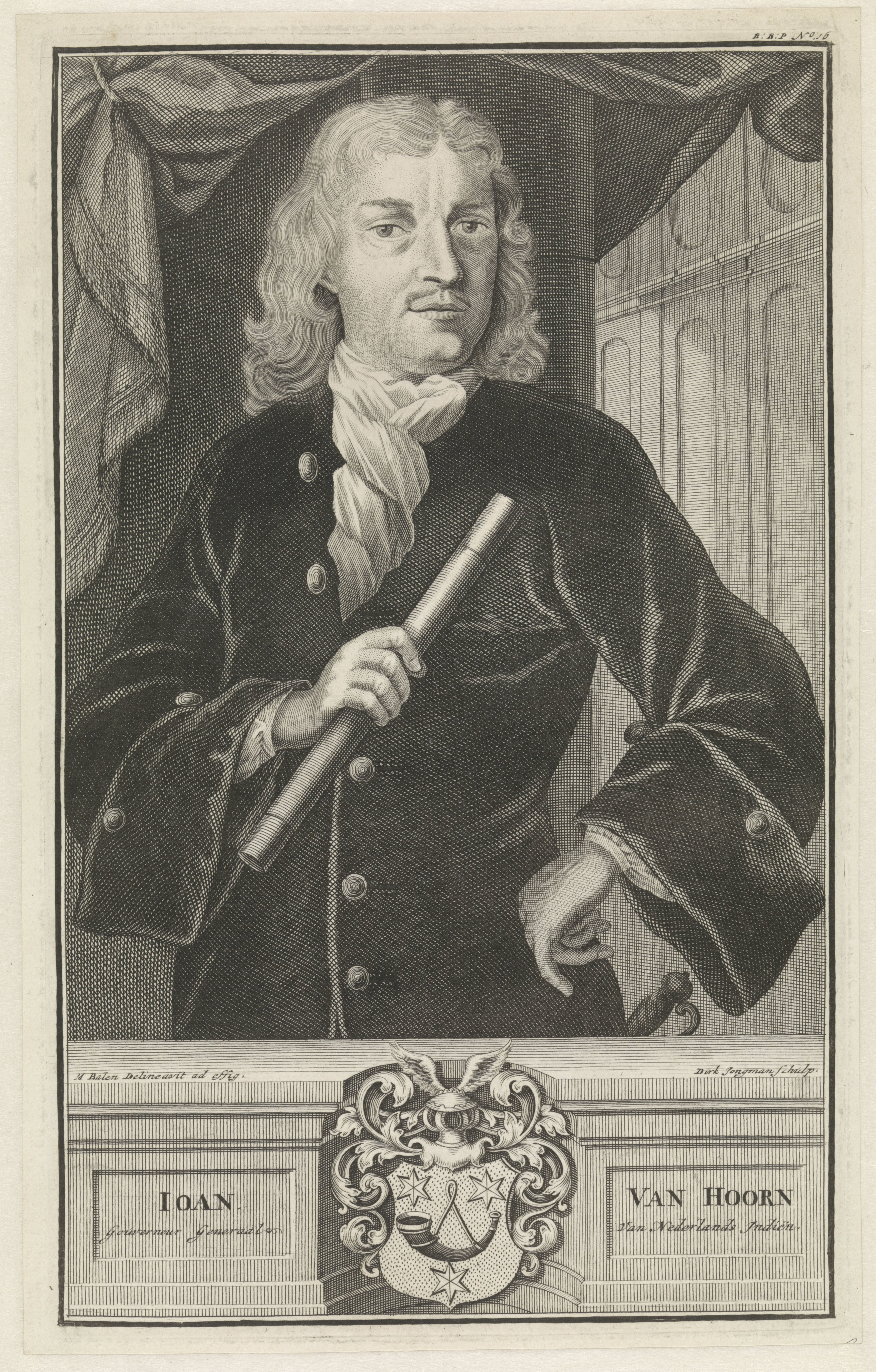 Portret van Joan van Hoorn, gouverneur-generaal van Nederlands-Indië