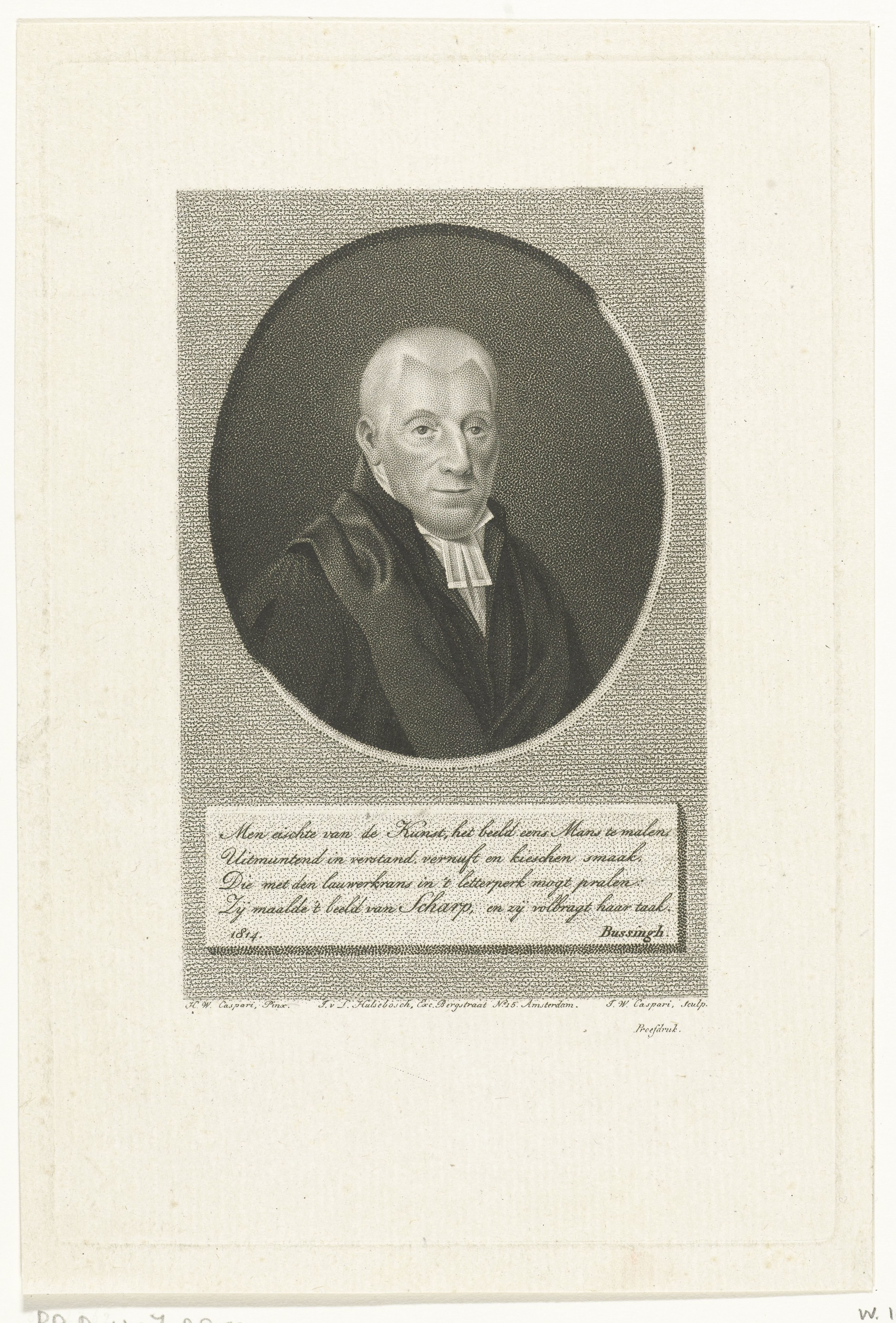 Portret van Jan Scharp