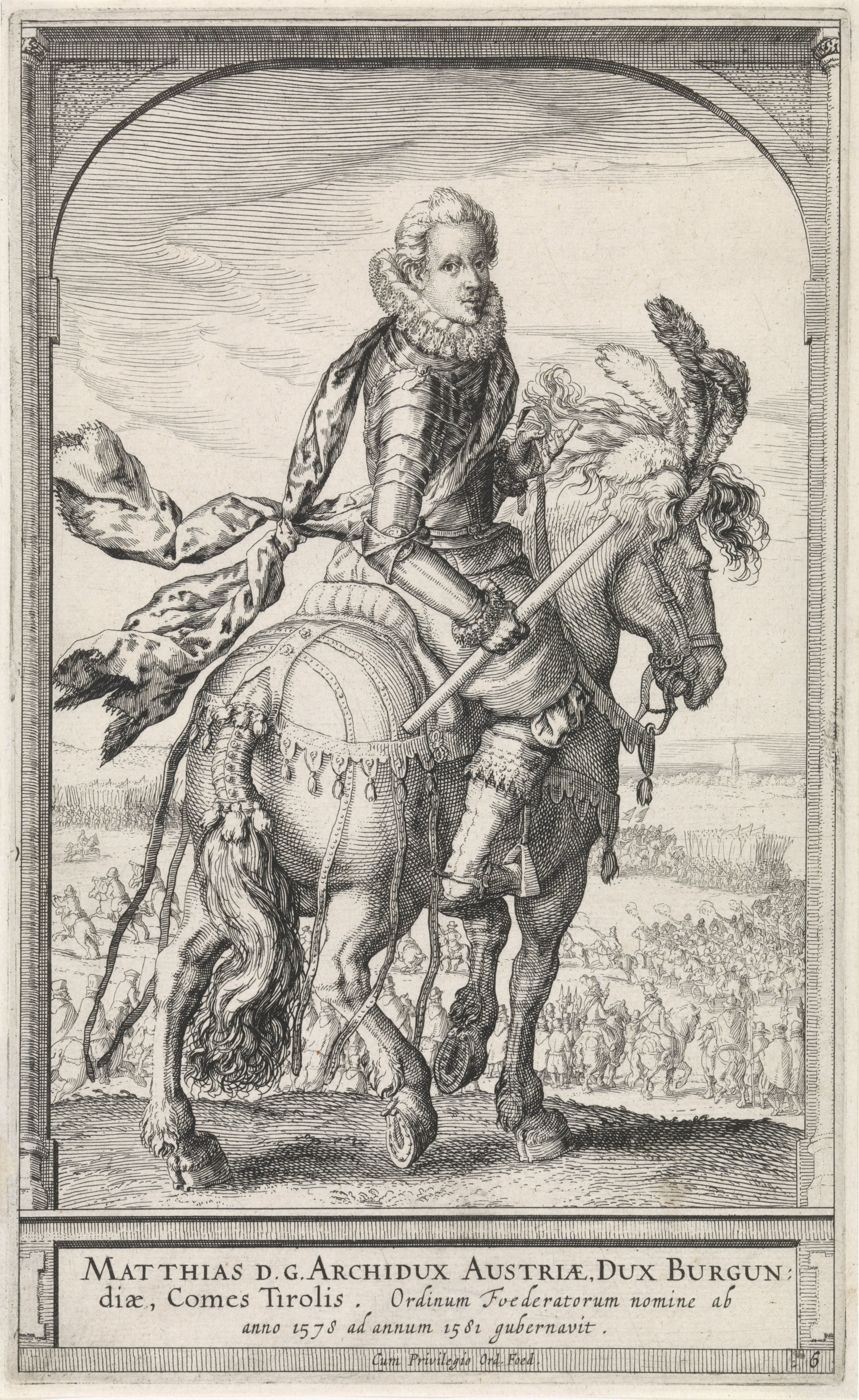 Ruiterportret van Matthias van Oostenrijk