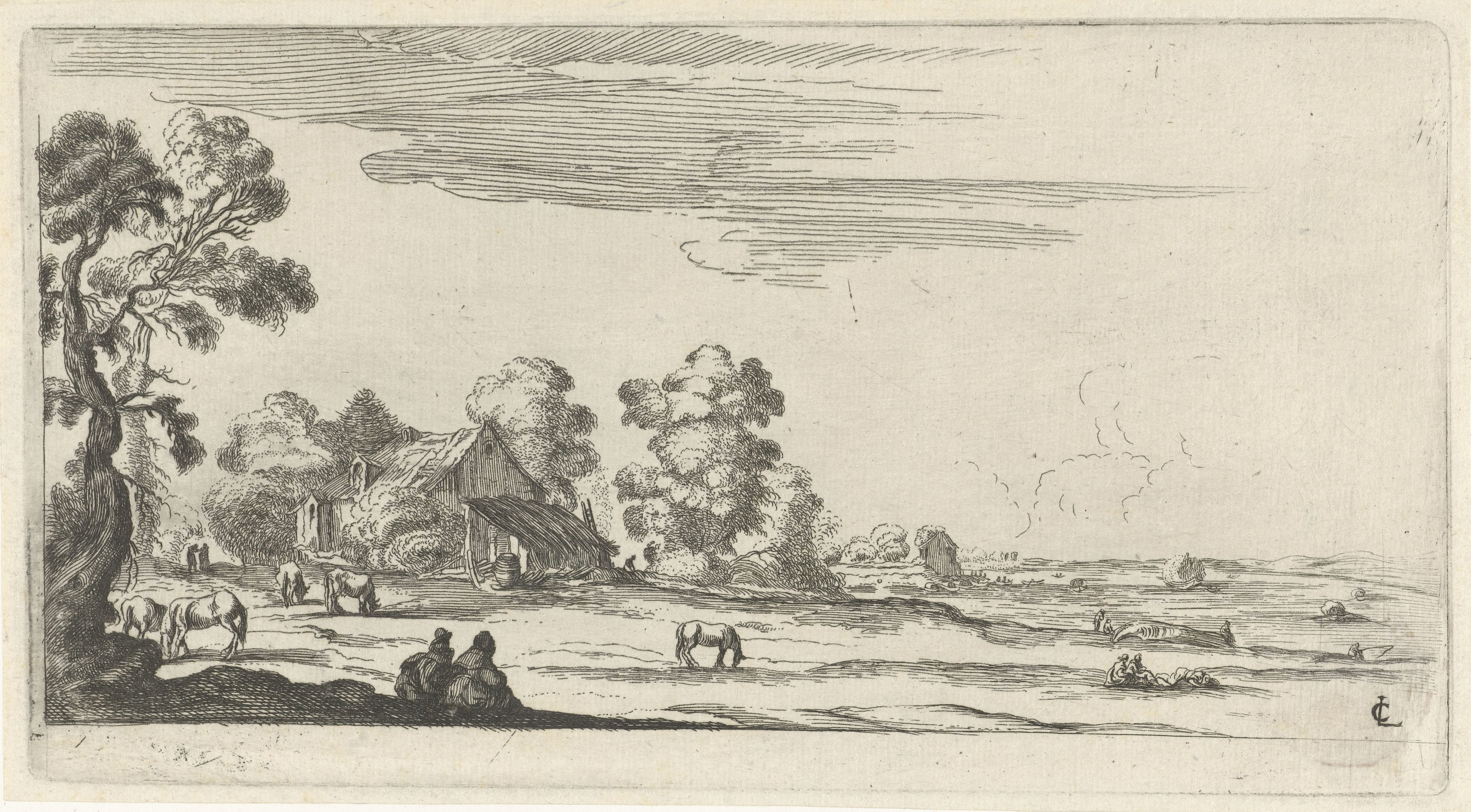 Landschap met hoeve
