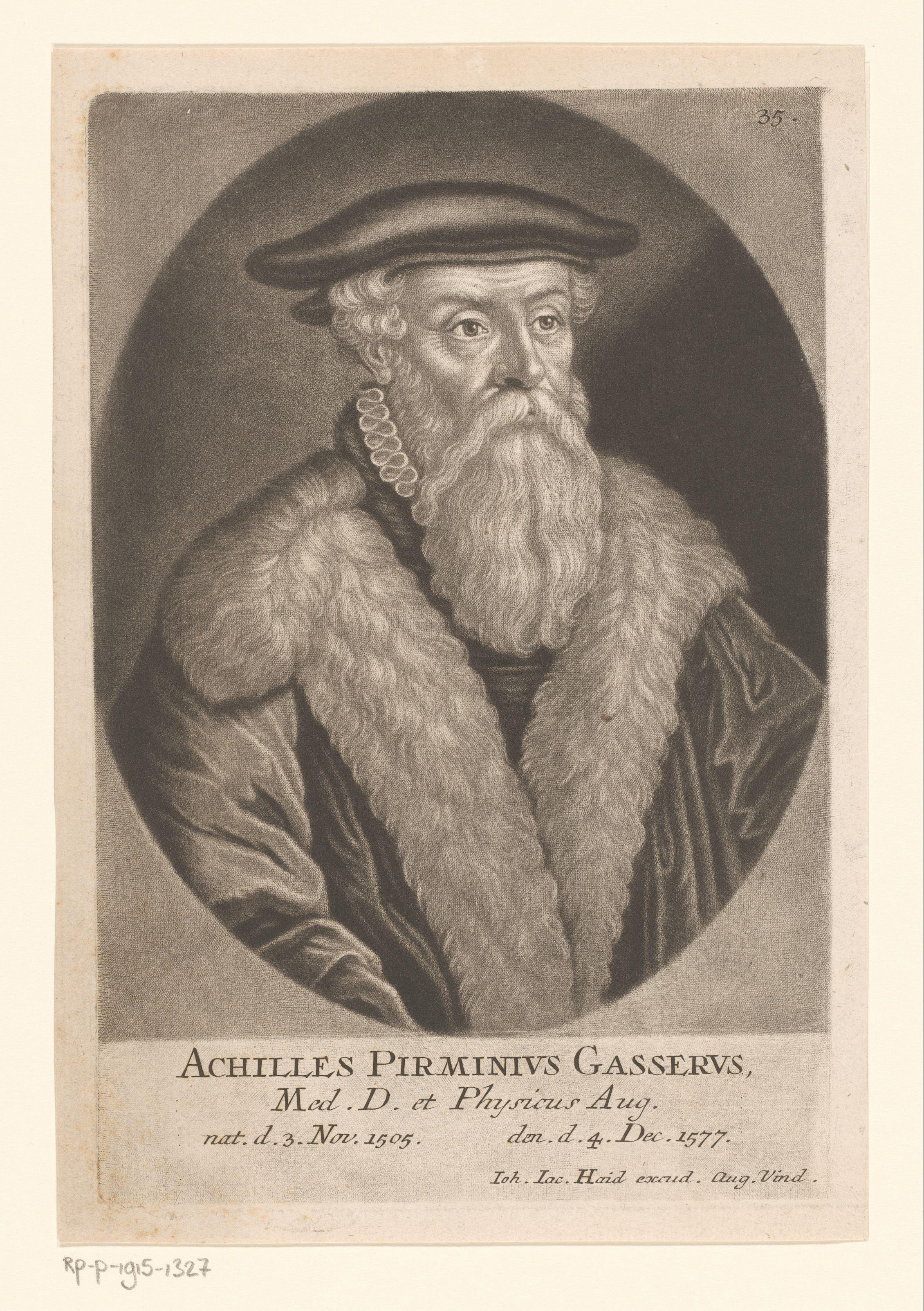 Portret van Achilles Pirminius Gasser