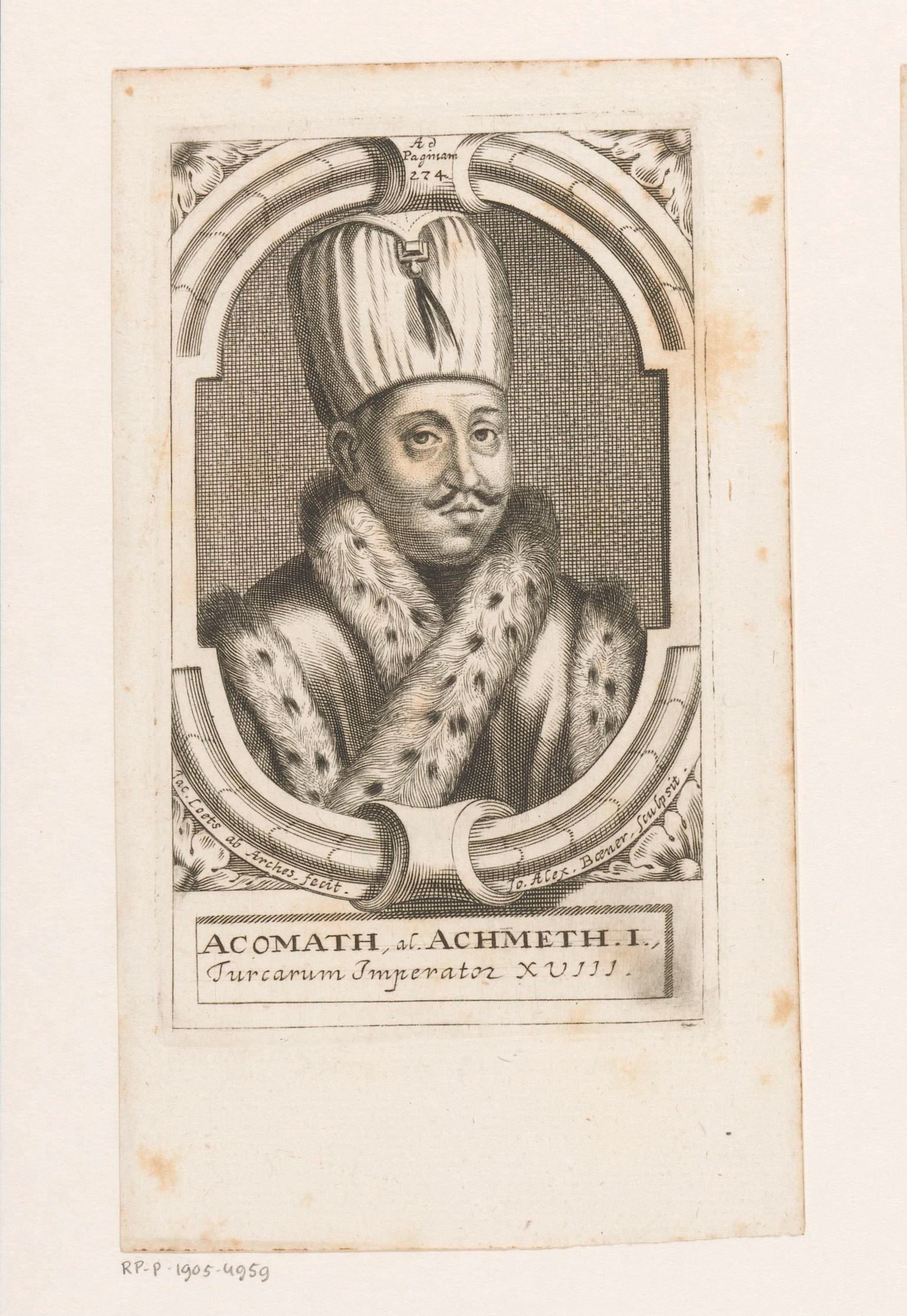 Portret van Ahmed I, sultan van het Ottomaanse Rijk