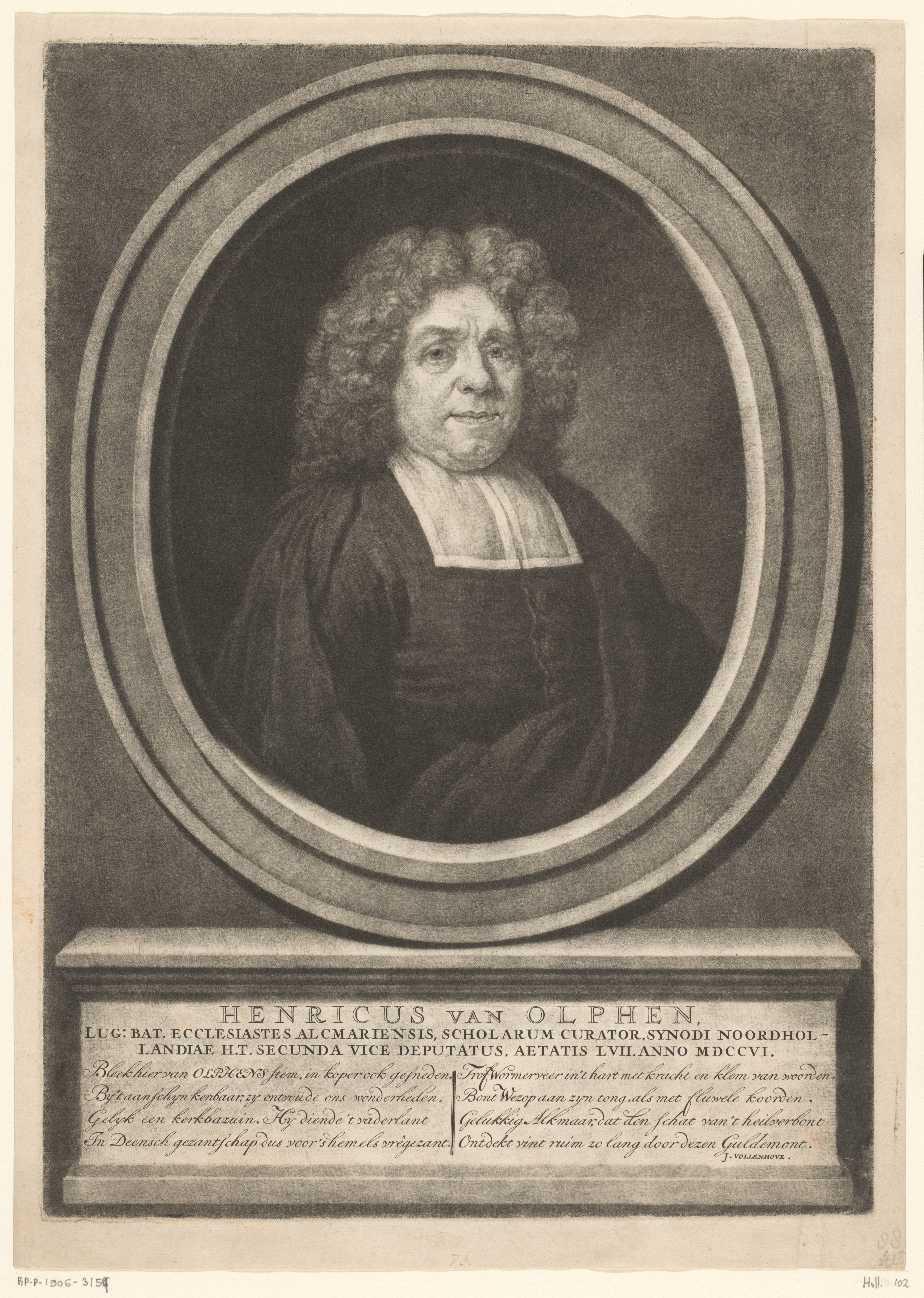 Portret van Henricus van Olphen