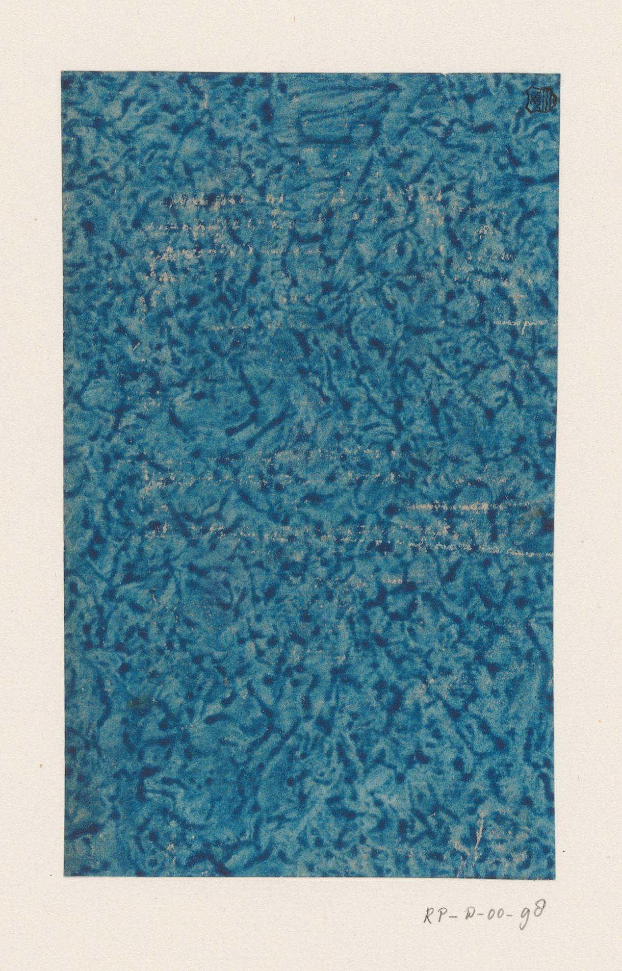 Geaderd stijfselverfpapier in blauw